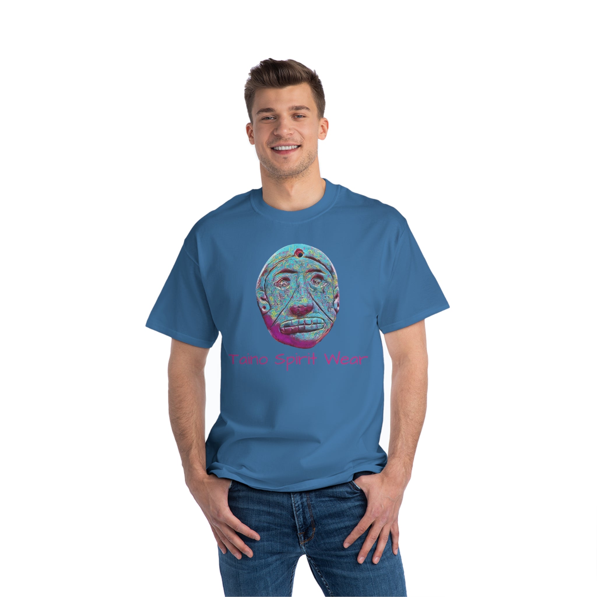 Blue Taino Artifact Beefy-T®  Short-Sleeve T-Shirt