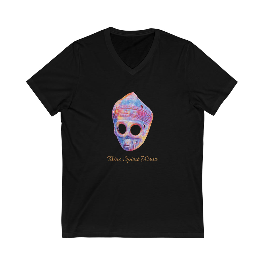 Taino Artifact Unisex Jersey Short Sleeve V-Neck Tee