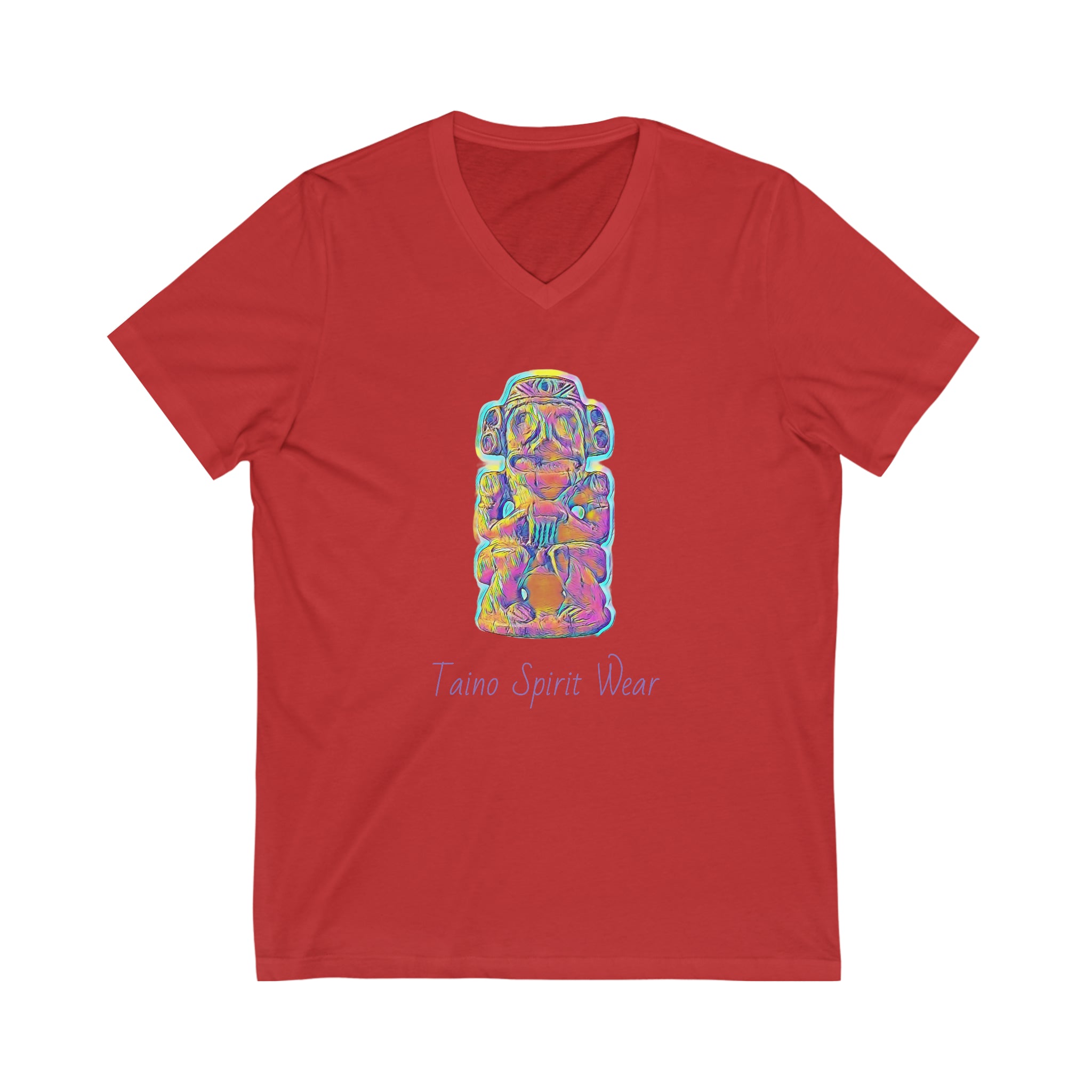 Taino Artifact Unisex Jersey Short Sleeve V-Neck Tee