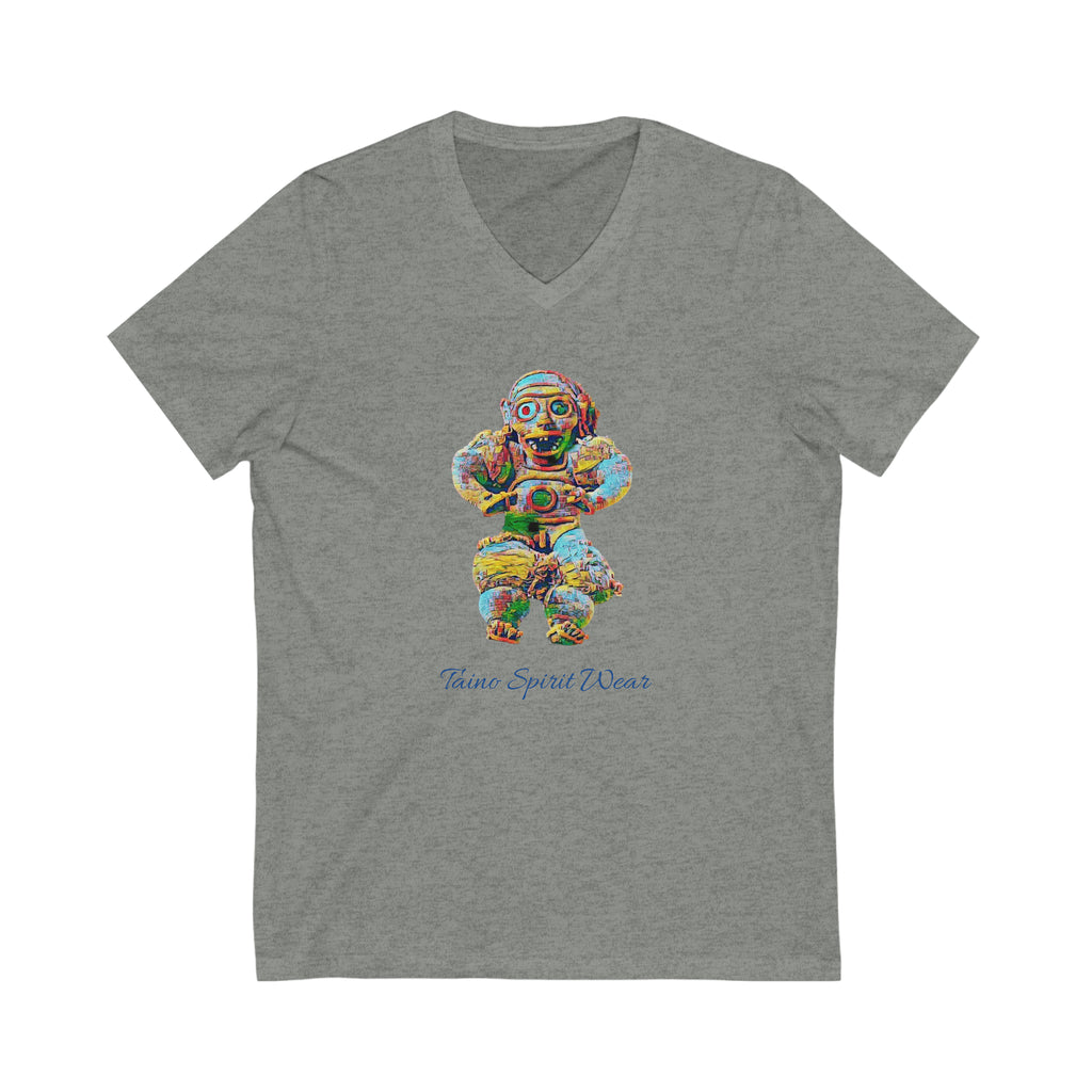 Taino Artifact Unisex Jersey Short Sleeve V-Neck Tee