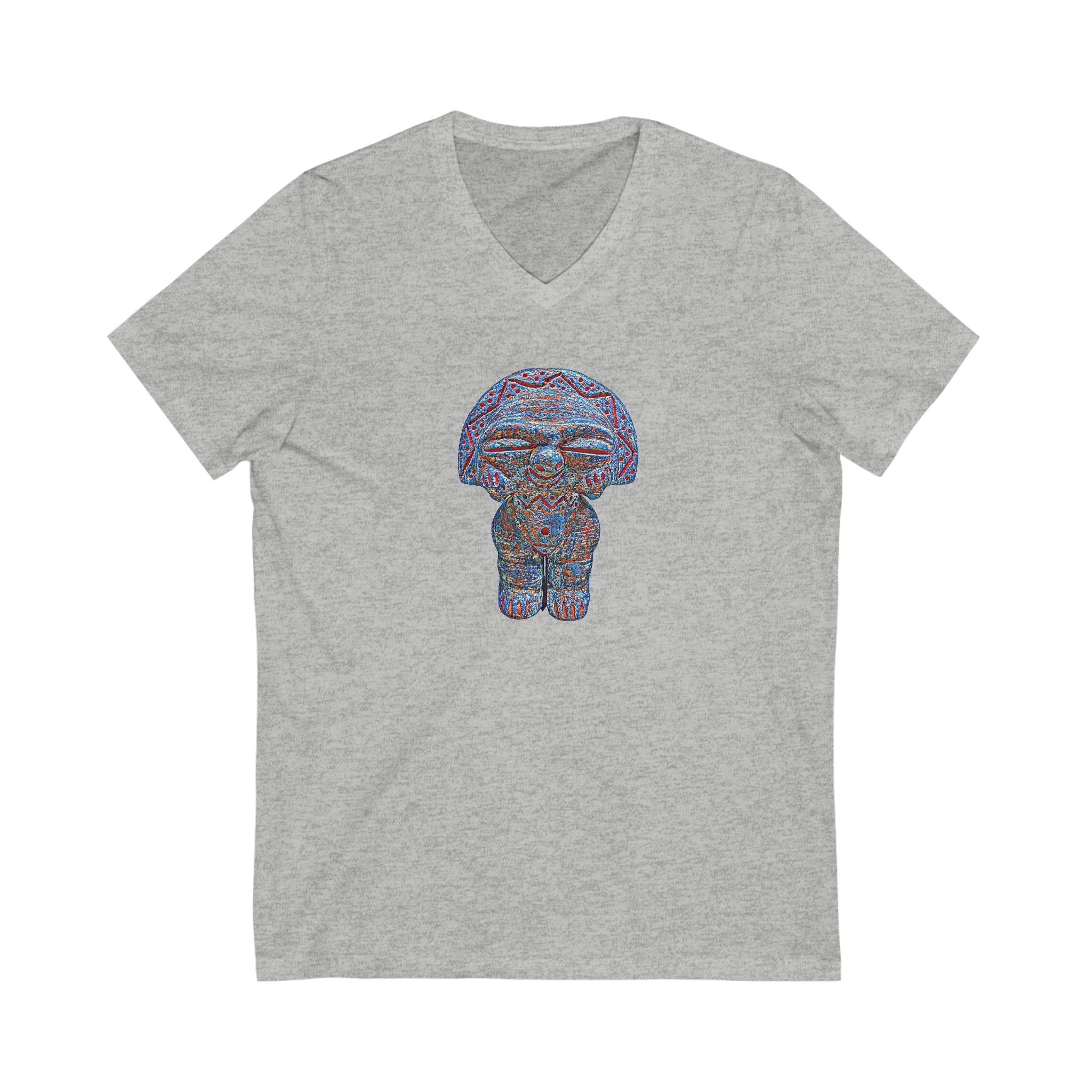 Taino Artifact Unisex Jersey Short Sleeve V-Neck Tee