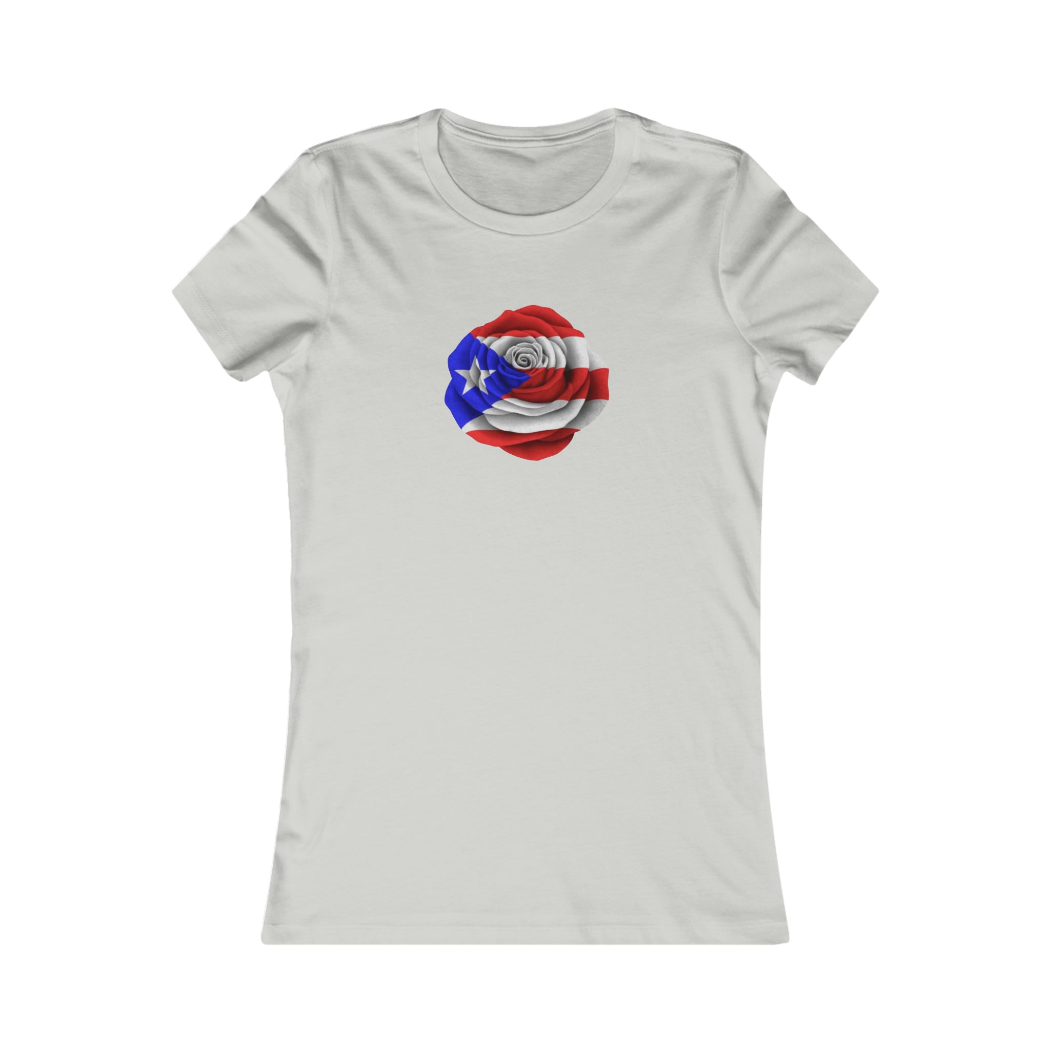 Puerto Rican Flag Rose Women's Favorite Tee