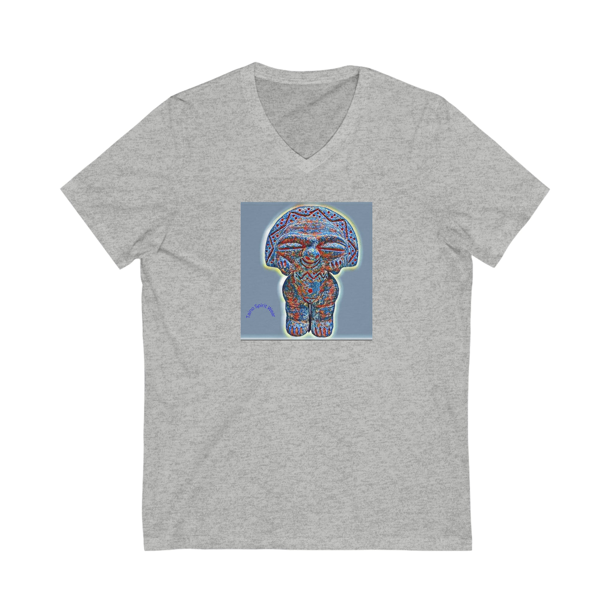 Taino Artifact Patch Unisex Jersey Short Sleeve V-Neck Tee