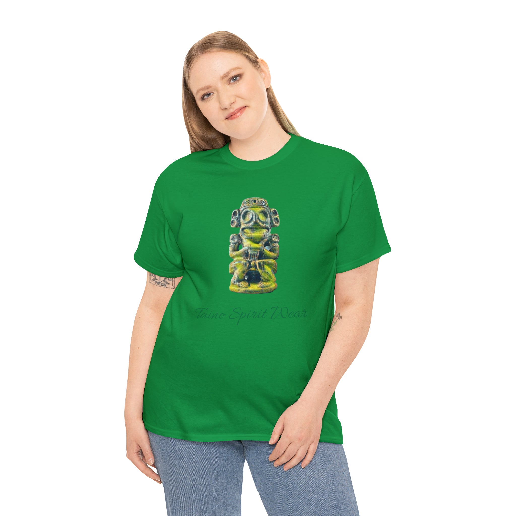 Taino Green Zemi Unisex Heavy Cotton Tee