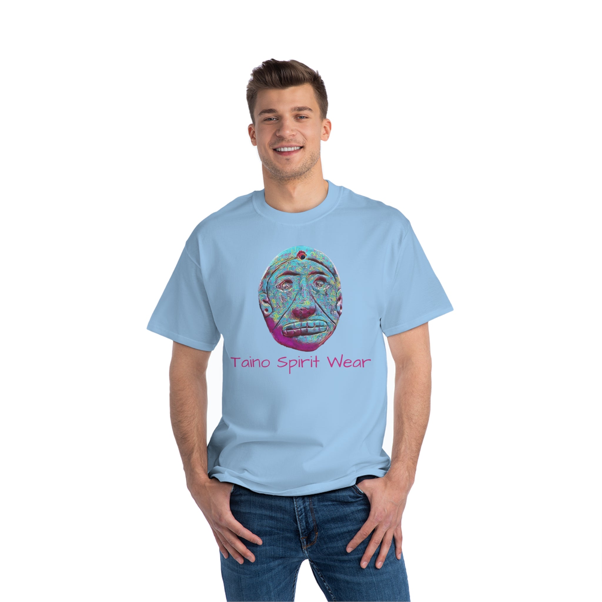 Blue Taino Artifact Beefy-T®  Short-Sleeve T-Shirt