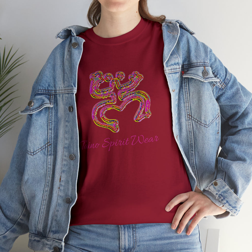 Taino/Puerto Rican Red Coqui Unisex Heavy Cotton Tee