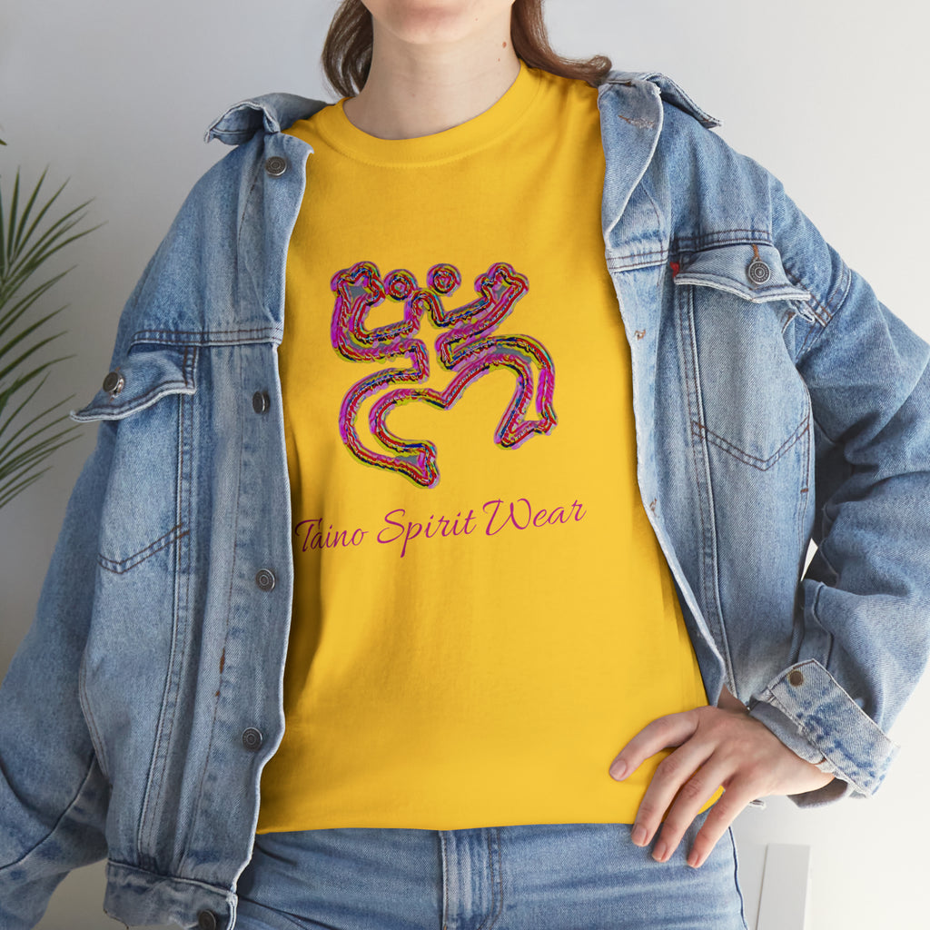 Taino/Puerto Rican Red Coqui Unisex Heavy Cotton Tee