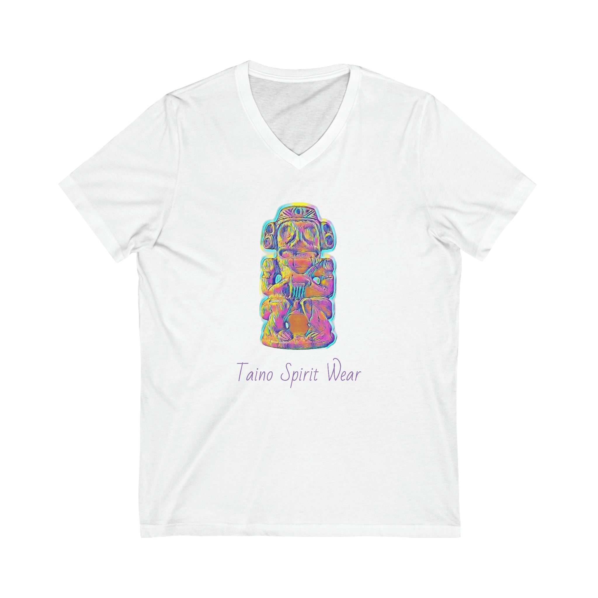 Taino Artifact Unisex Jersey Short Sleeve V-Neck Tee