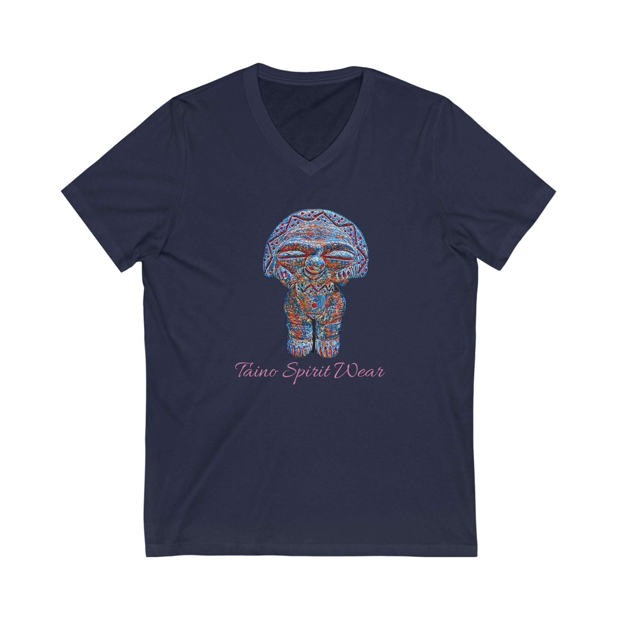 Taino Artifact Unisex Jersey Short Sleeve V-Neck Tee