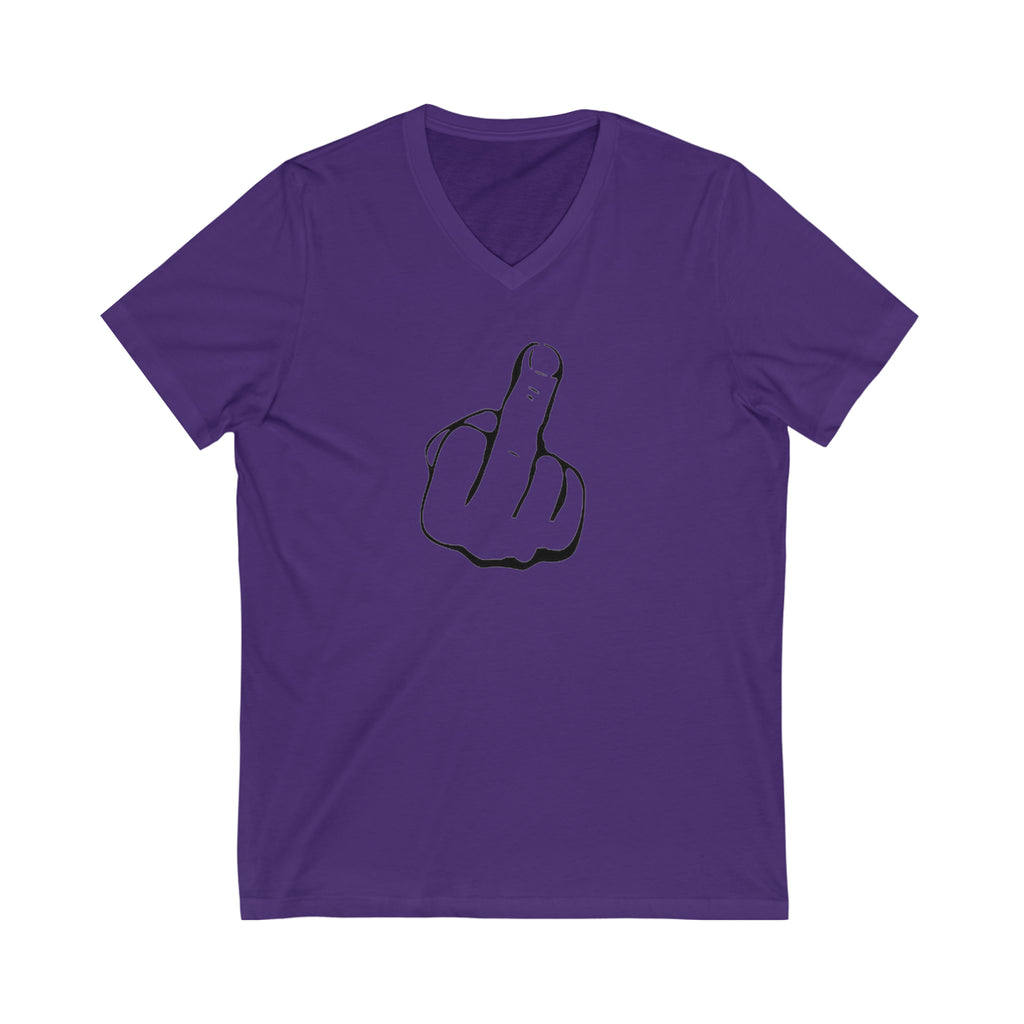The Middle Finger Unisex Jersey Short Sleeve V-Neck Tee