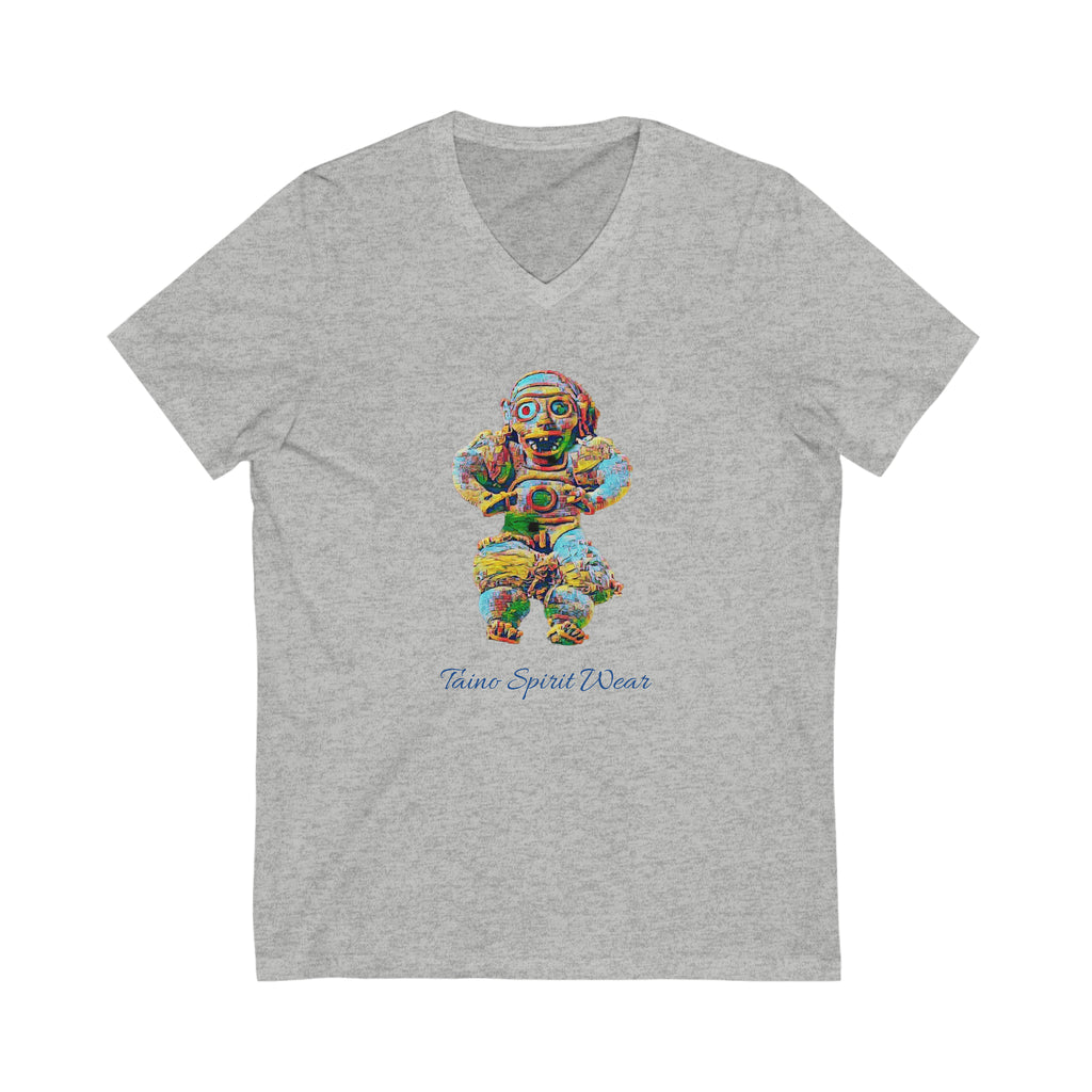 Taino Artifact Unisex Jersey Short Sleeve V-Neck Tee