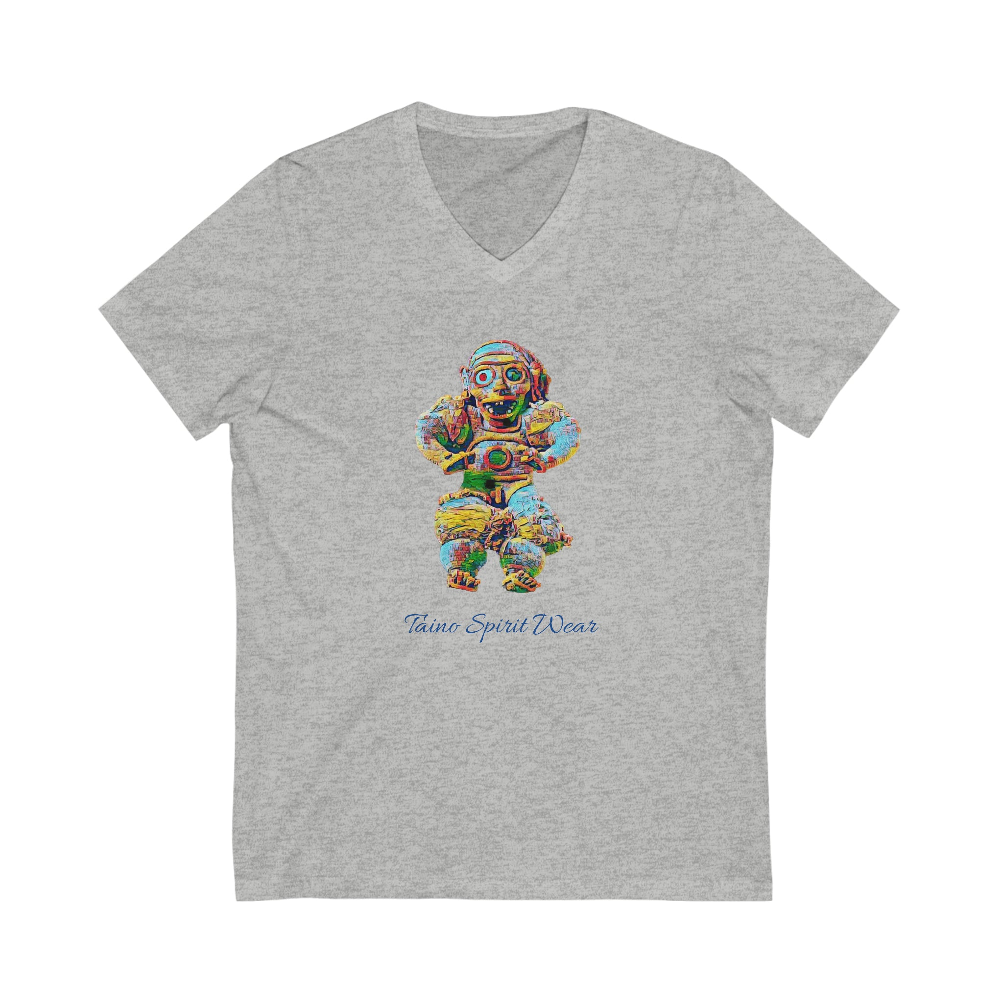 Taino Artifact Unisex Jersey Short Sleeve V-Neck Tee