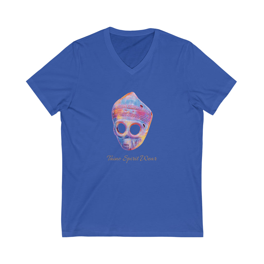 Taino Artifact Unisex Jersey Short Sleeve V-Neck Tee