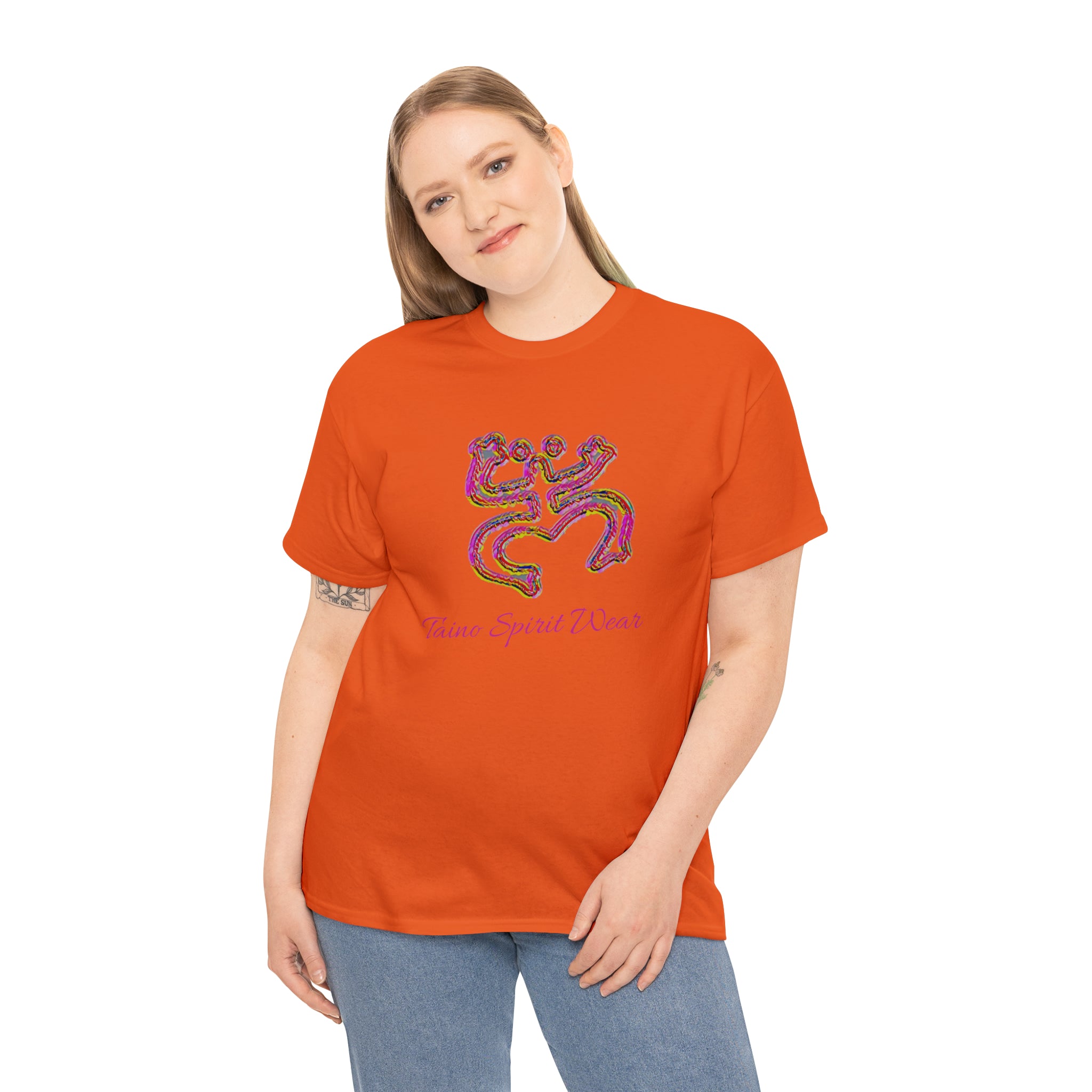Taino/Puerto Rican Red Coqui Unisex Heavy Cotton Tee