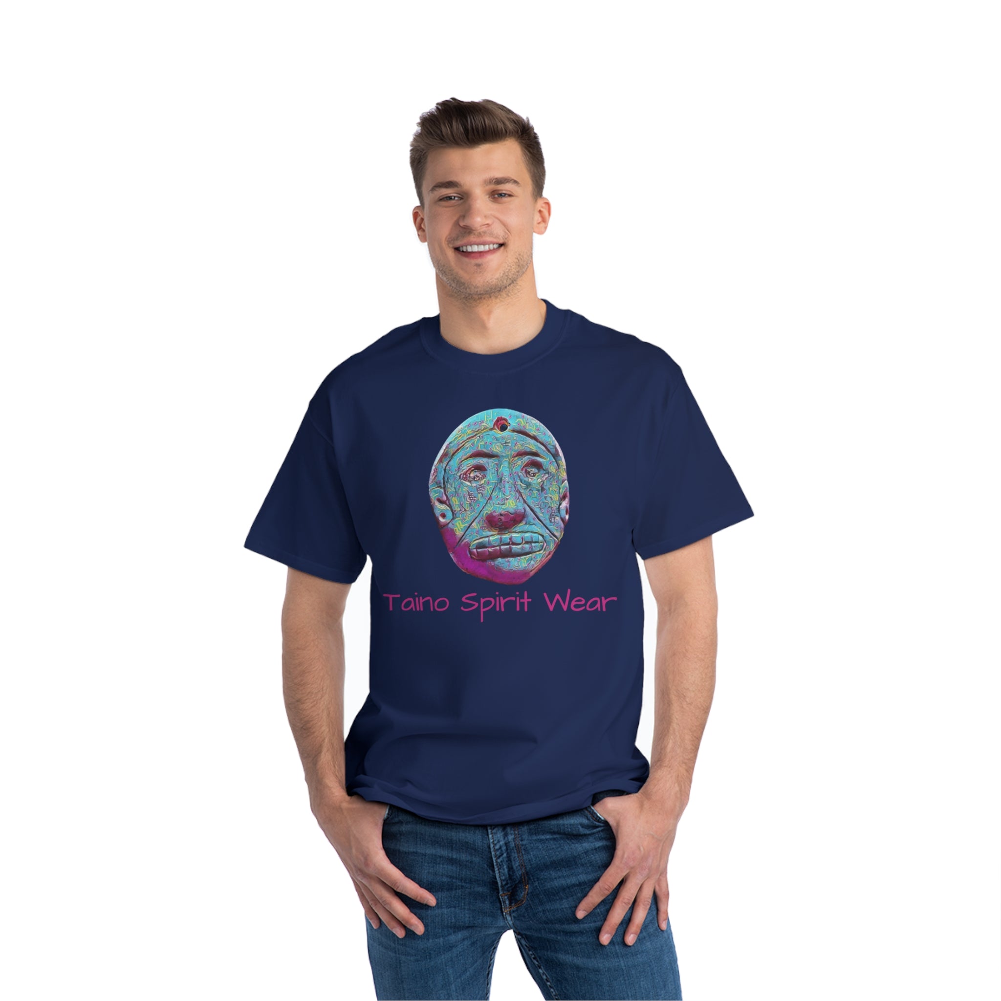 Blue Taino Artifact Beefy-T®  Short-Sleeve T-Shirt