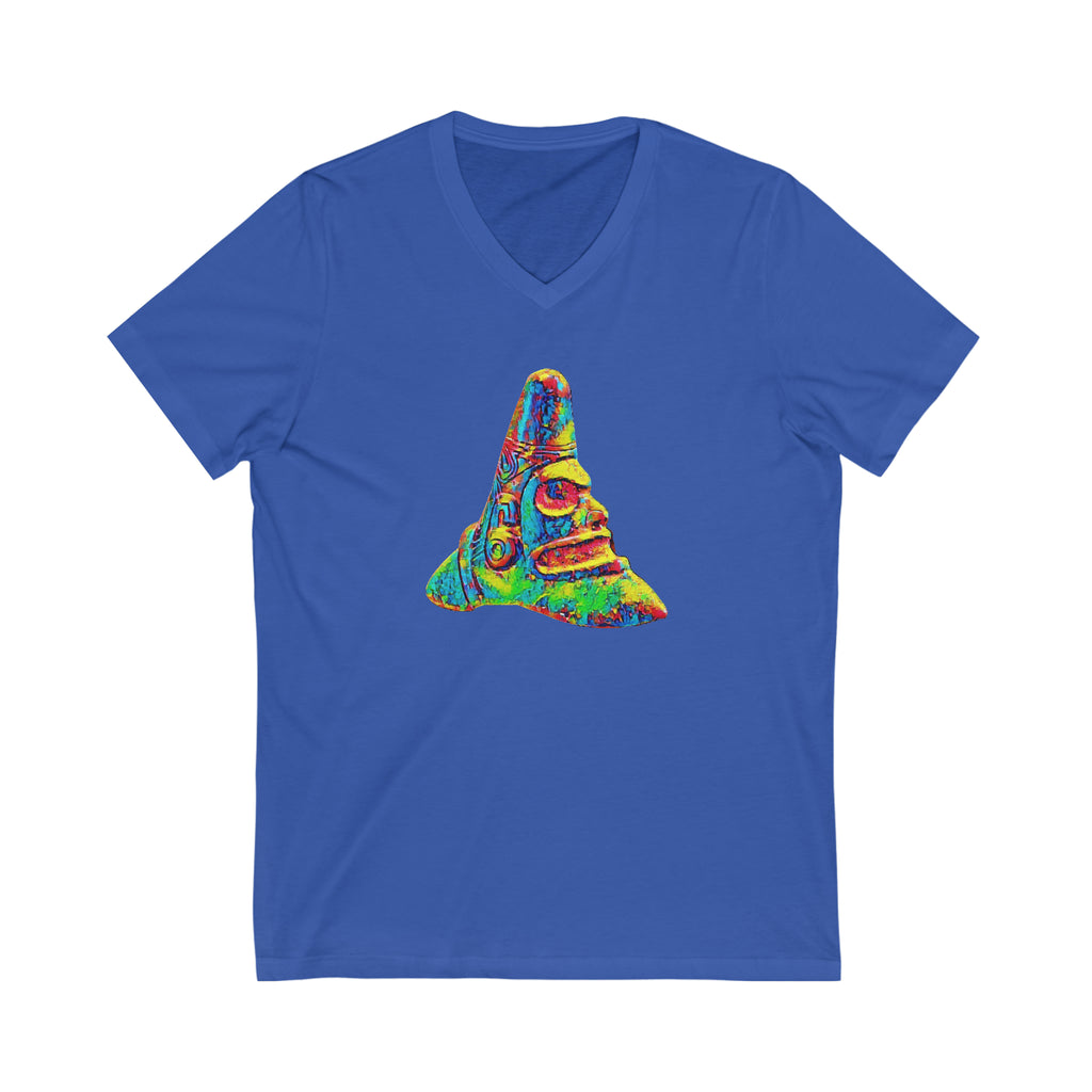Taino Trigonolito Unisex Jersey Short Sleeve V-Neck Tee