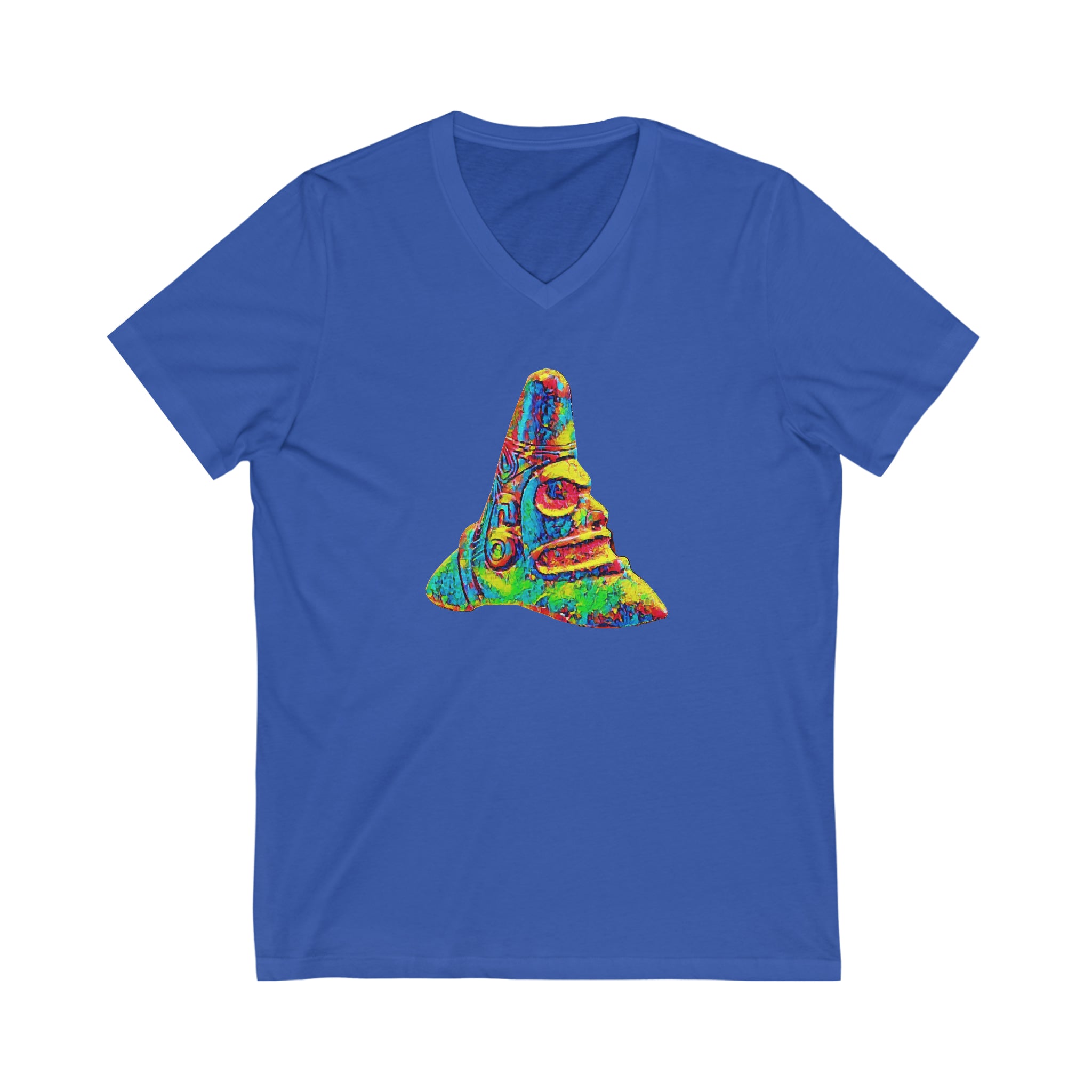 Taino Trigonolito Unisex Jersey Short Sleeve V-Neck Tee
