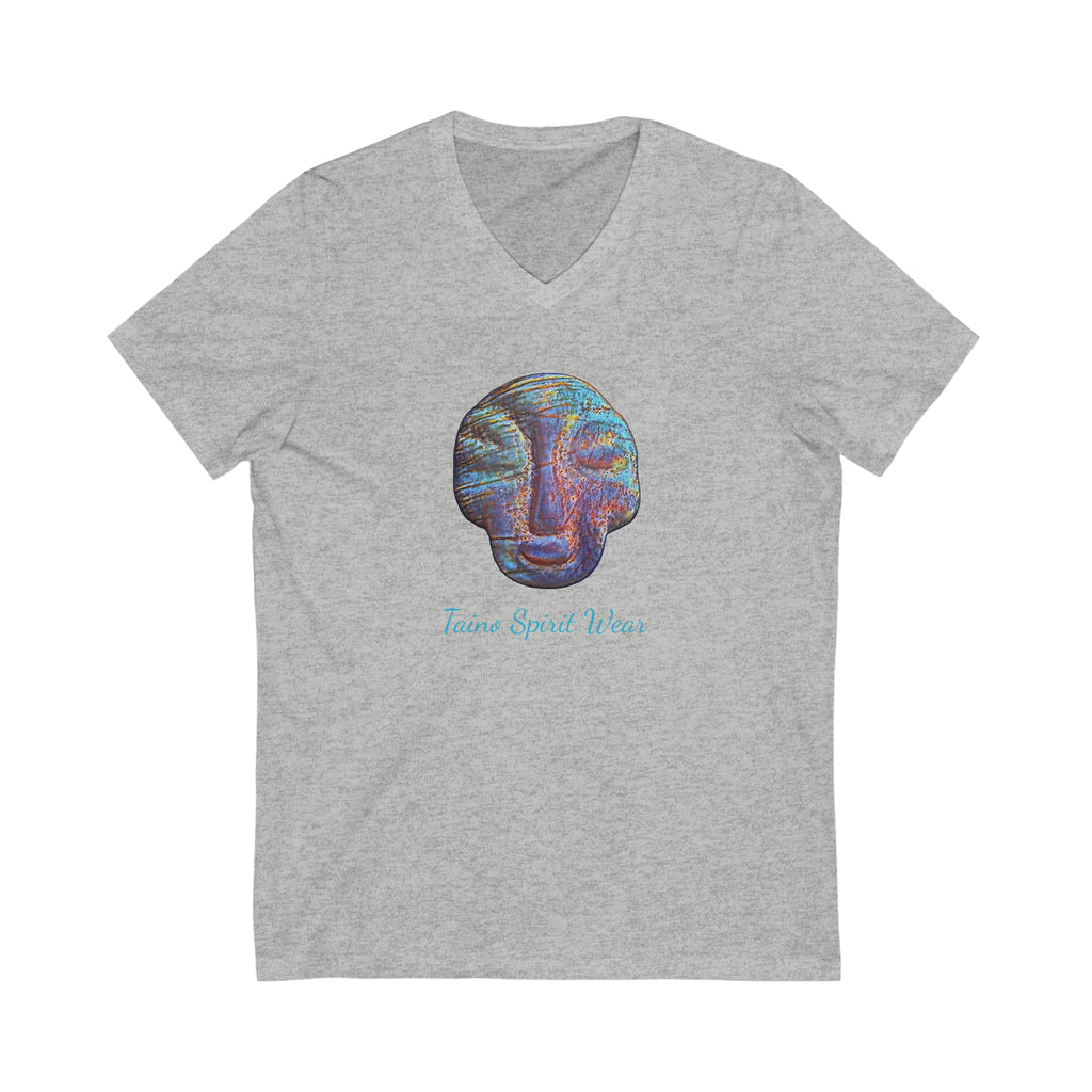 Taino Seashell Artifact Unisex Jersey Short Sleeve V-Neck Tee