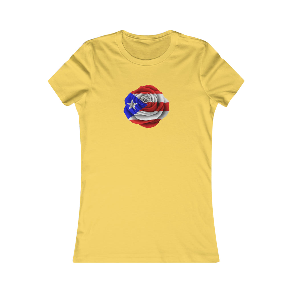 Puerto Rican Flag Rose Women's Favorite Tee
