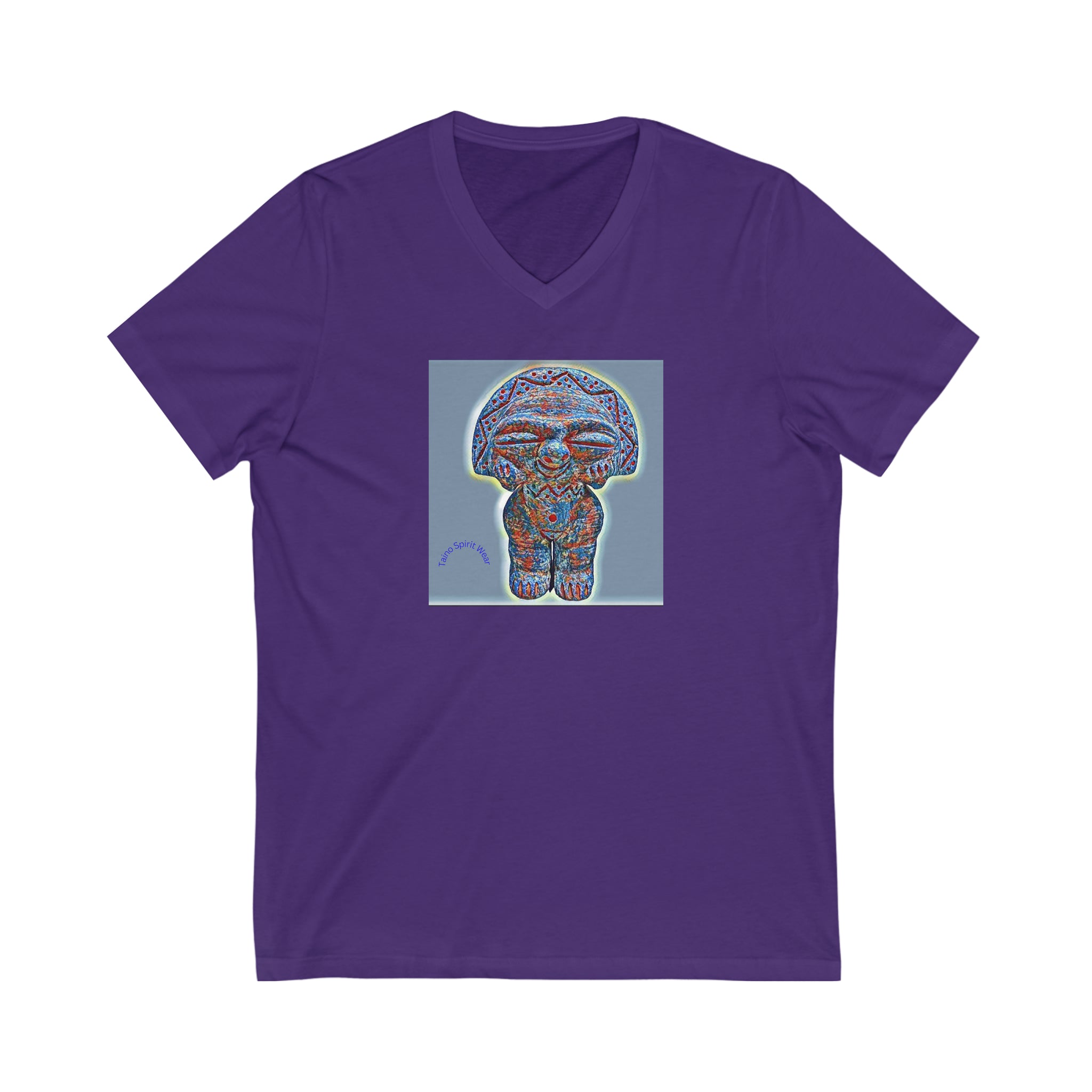 Taino Artifact Patch Unisex Jersey Short Sleeve V-Neck Tee