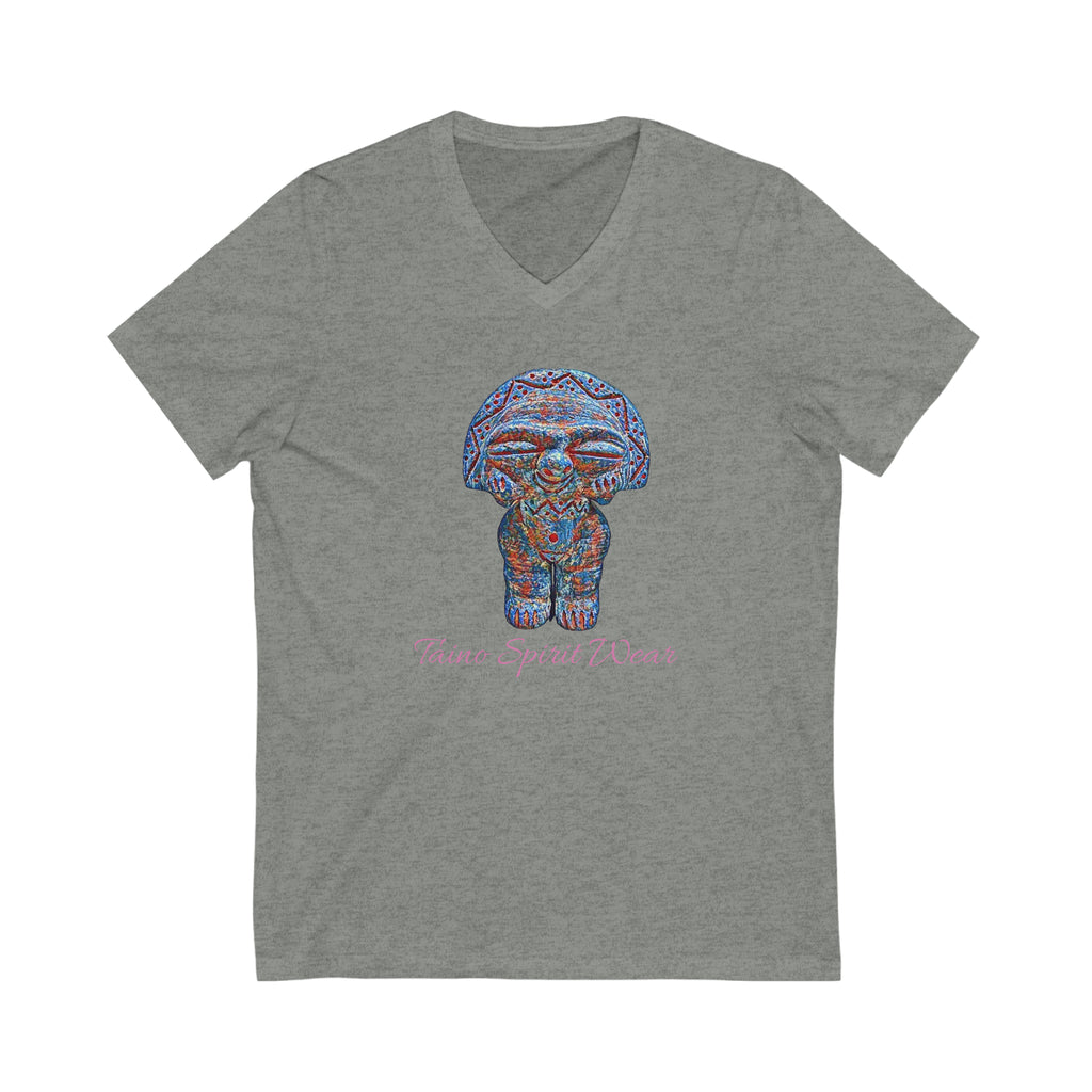 Taino Artifact Unisex Jersey Short Sleeve V-Neck Tee