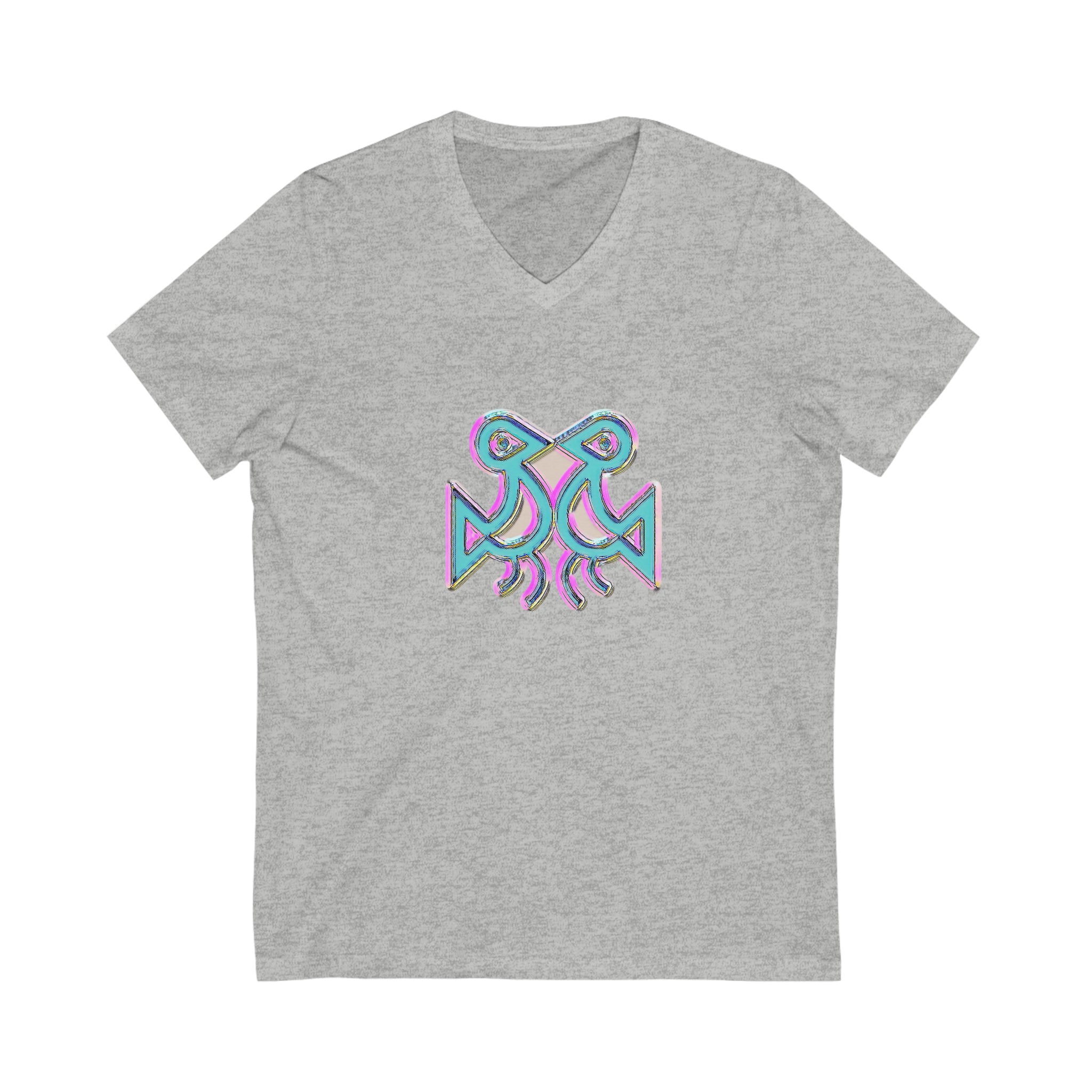 Taino Symbolism Unisex Jersey Short Sleeve V-Neck Tee