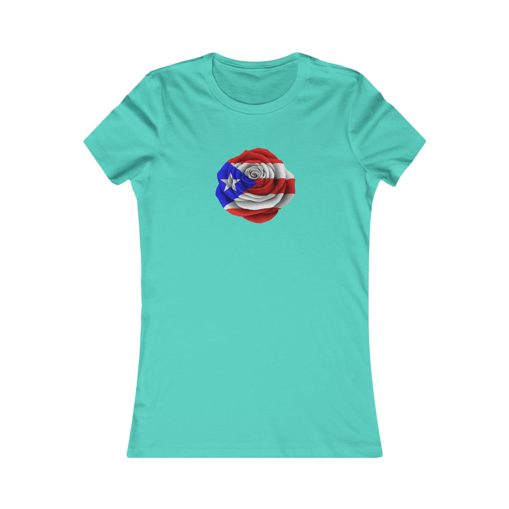 Puerto Rican Flag Rose Women's Favorite Tee