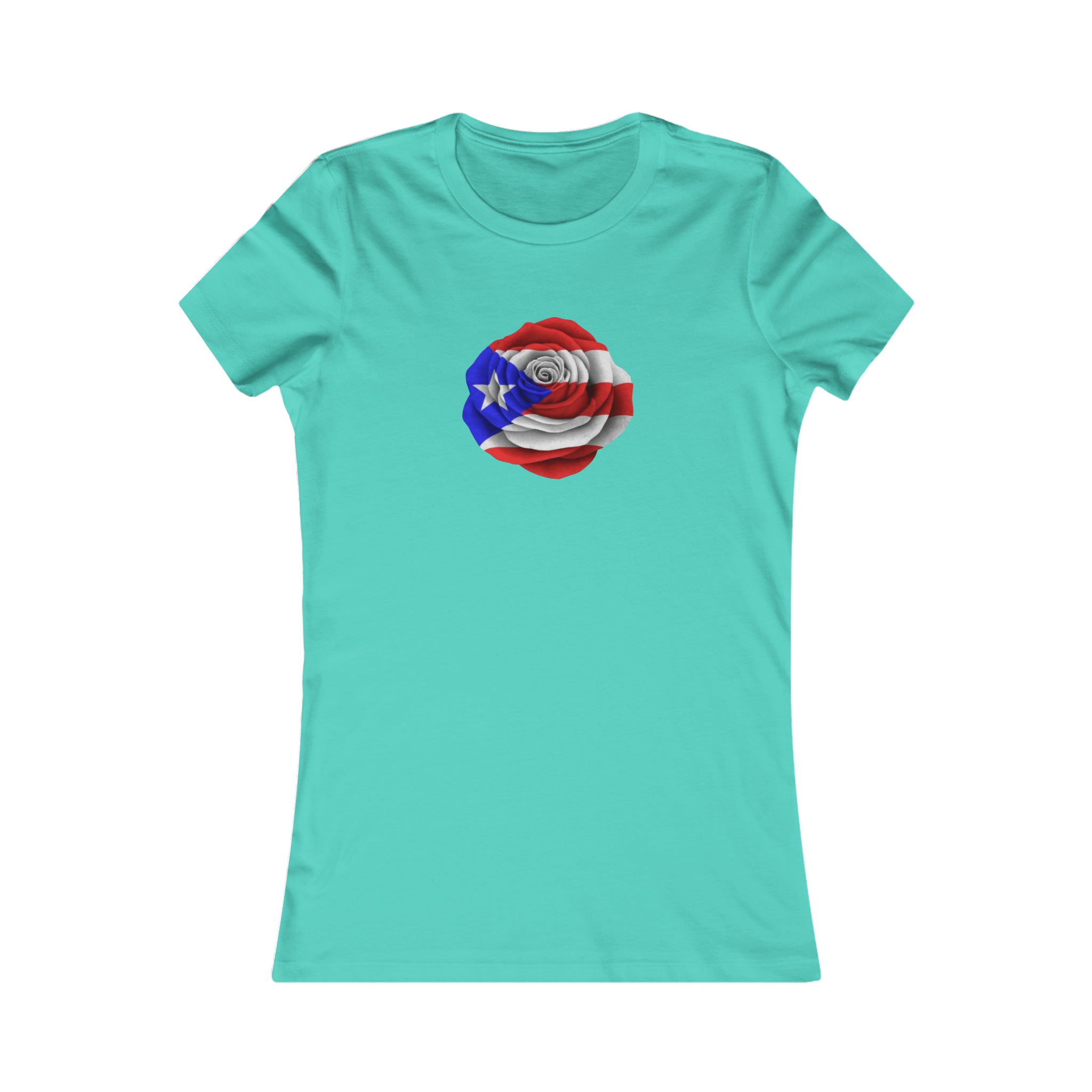 Puerto Rican Flag Rose Women's Favorite Tee