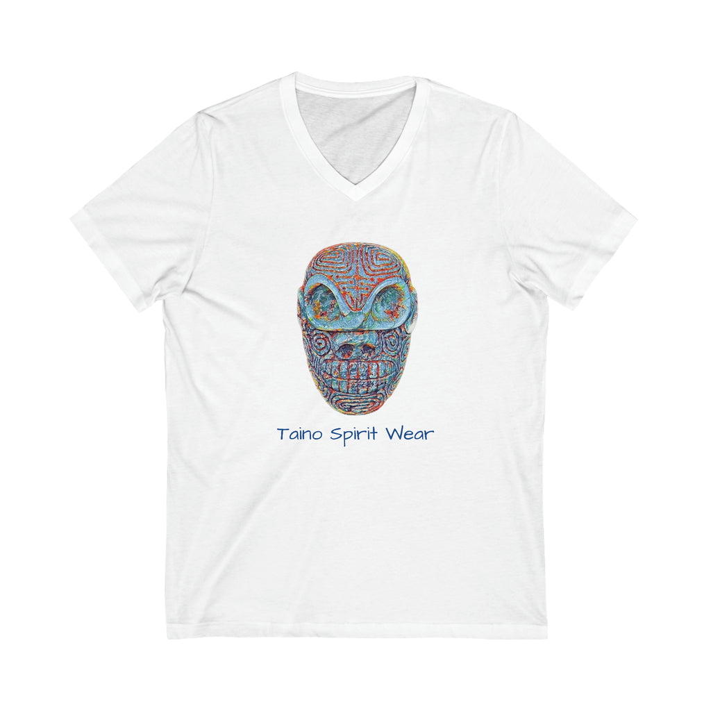 Taino Artifact Unisex Jersey Short Sleeve V-Neck Tee