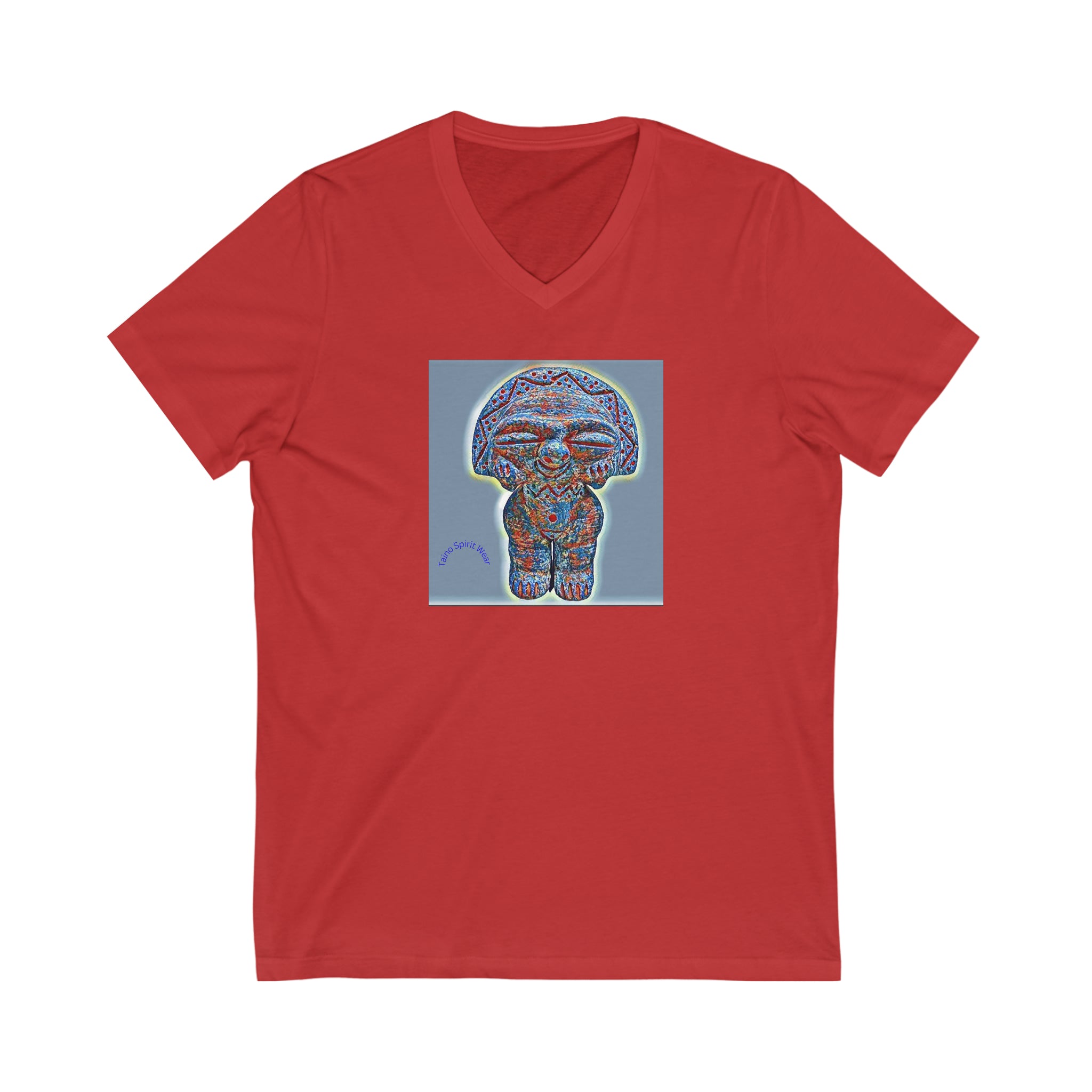 Taino Artifact Patch Unisex Jersey Short Sleeve V-Neck Tee