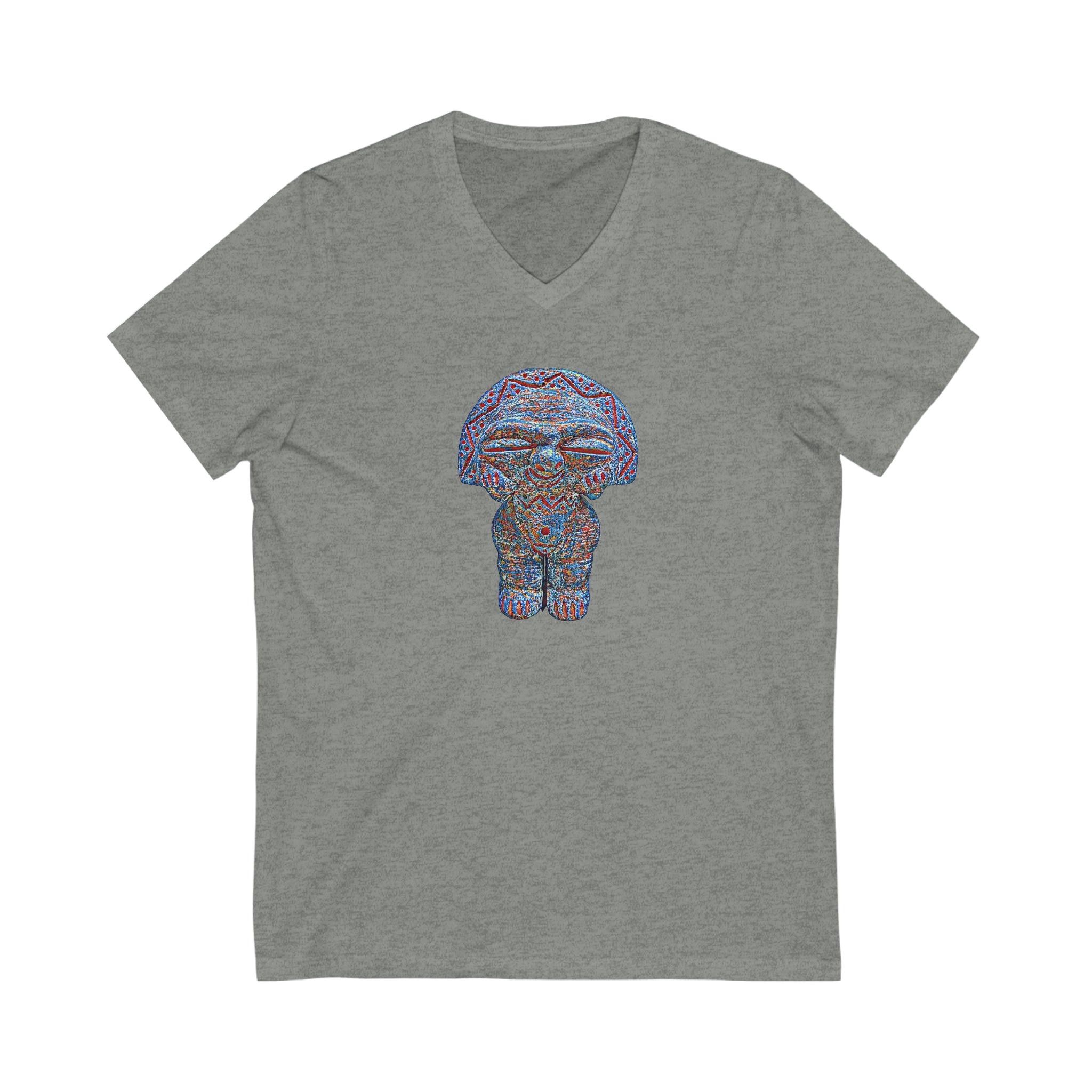 Taino Artifact Unisex Jersey Short Sleeve V-Neck Tee