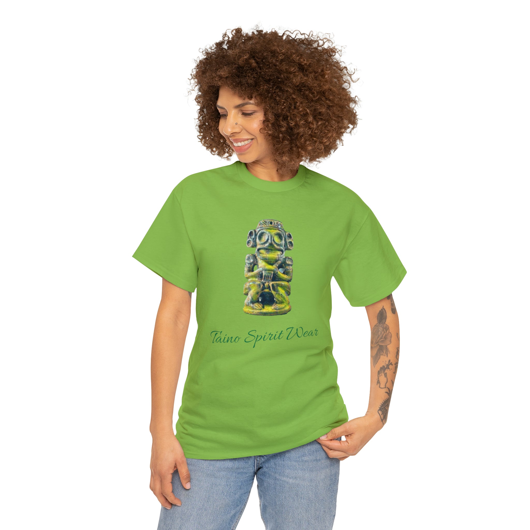 Taino Green Zemi Unisex Heavy Cotton Tee