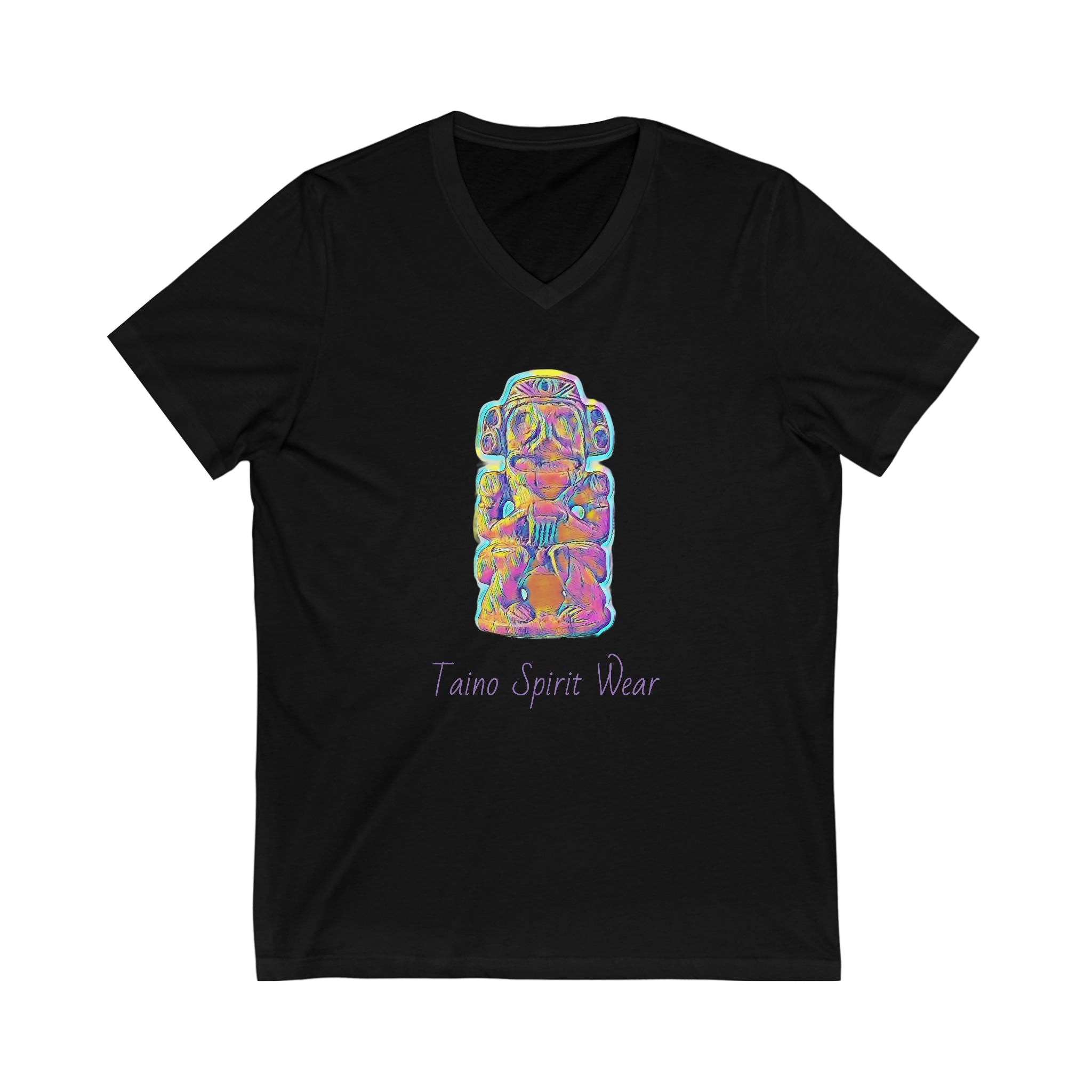 Taino Artifact Unisex Jersey Short Sleeve V-Neck Tee