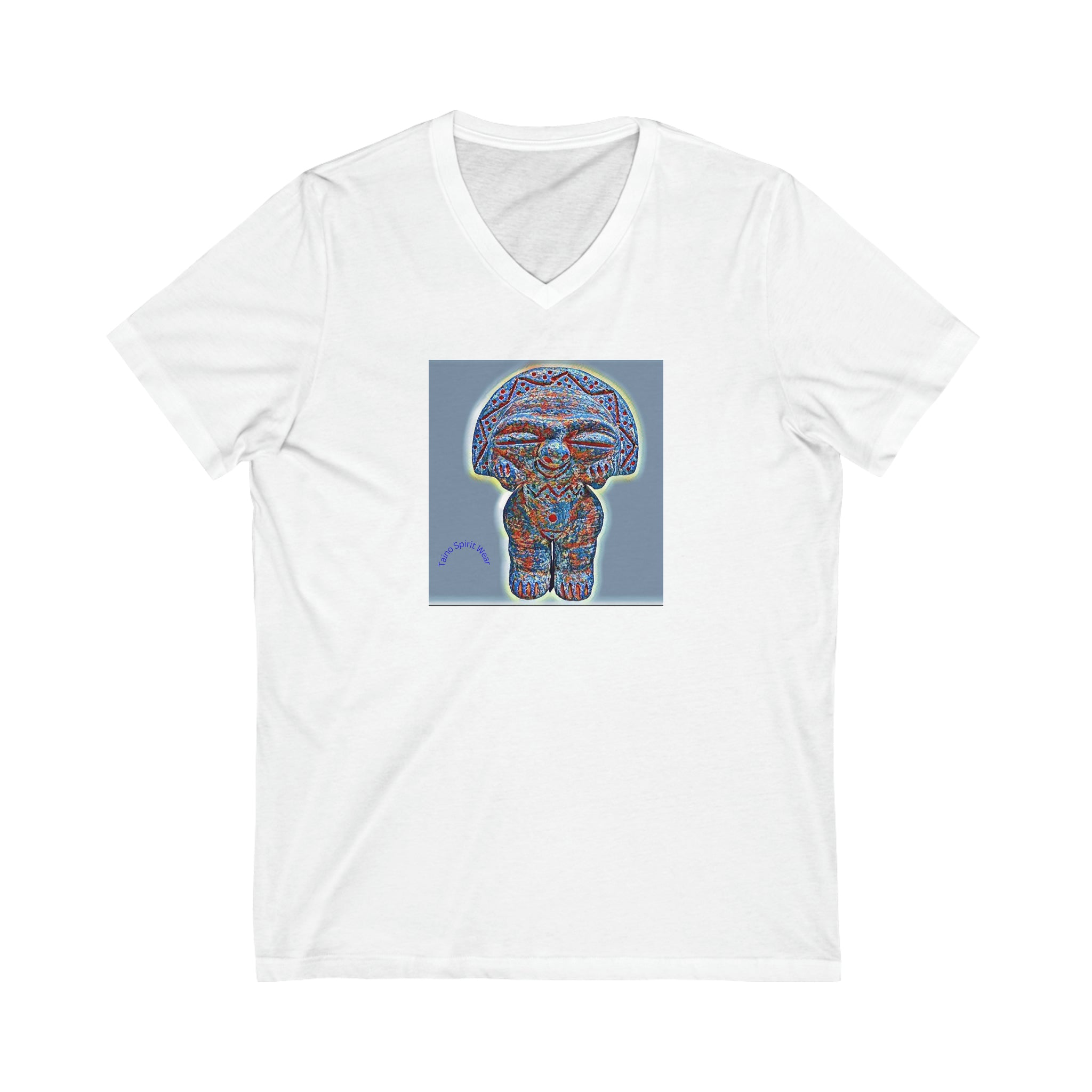 Taino Artifact Patch Unisex Jersey Short Sleeve V-Neck Tee