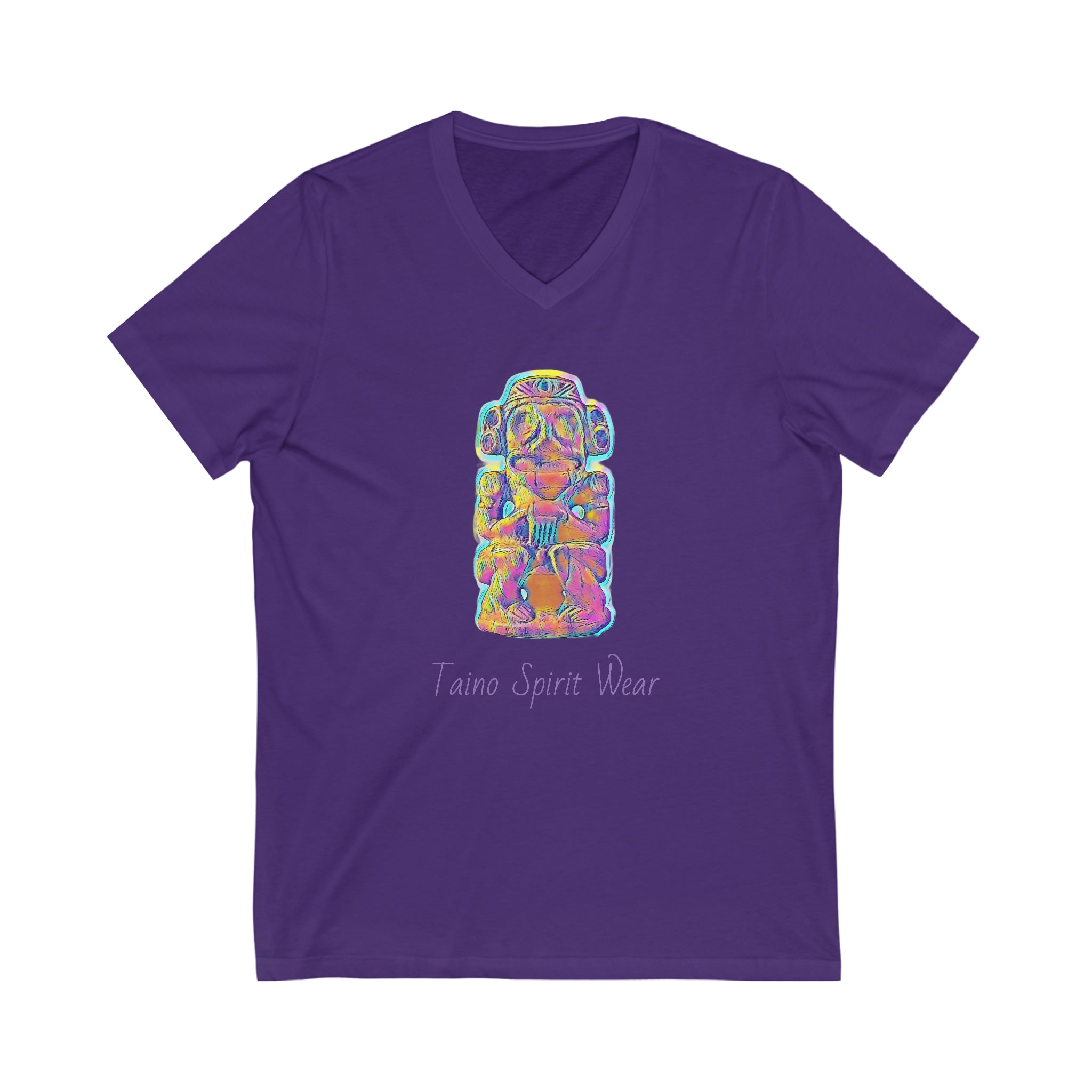 Taino Artifact Unisex Jersey Short Sleeve V-Neck Tee