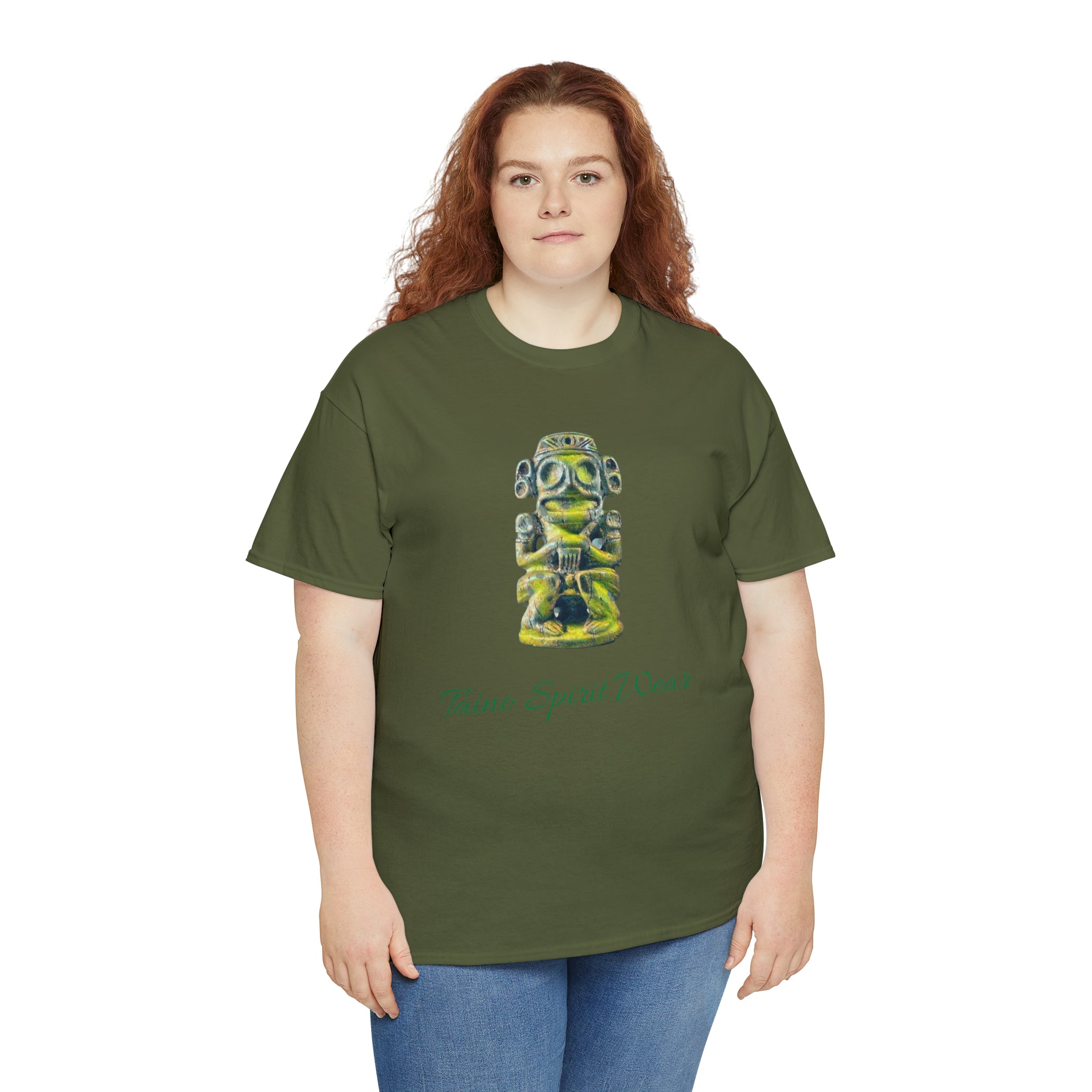 Taino Green Zemi Unisex Heavy Cotton Tee