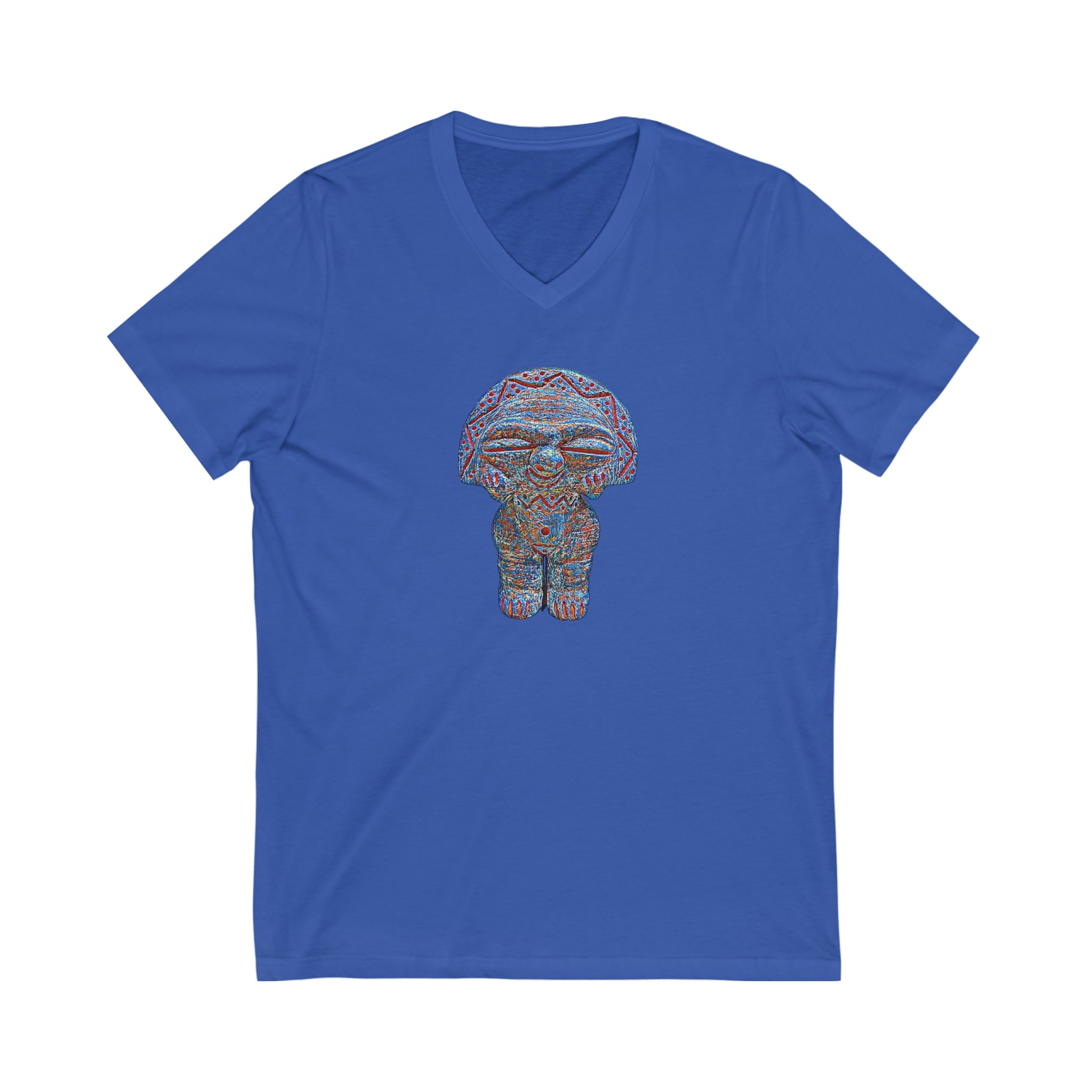 Taino Artifact Unisex Jersey Short Sleeve V-Neck Tee