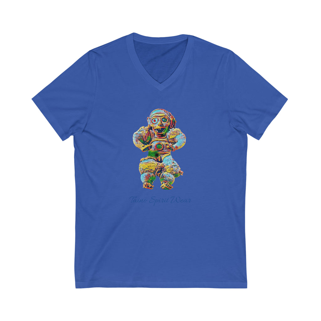 Taino Artifact Unisex Jersey Short Sleeve V-Neck Tee