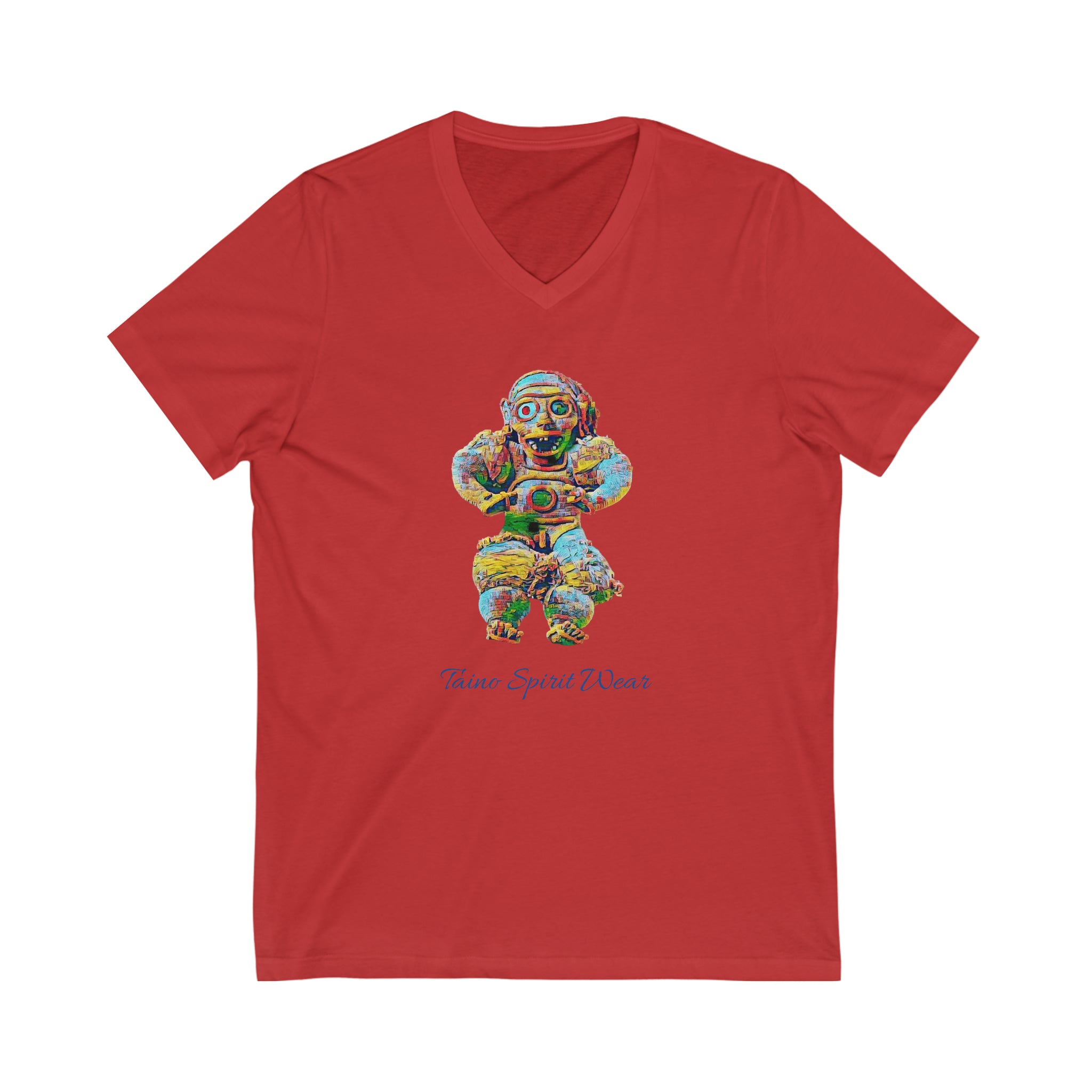 Taino Artifact Unisex Jersey Short Sleeve V-Neck Tee