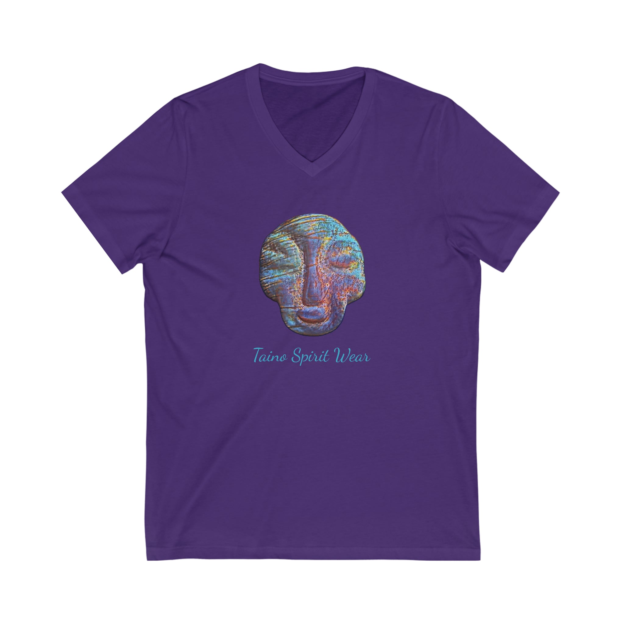 Taino Seashell Artifact Unisex Jersey Short Sleeve V-Neck Tee