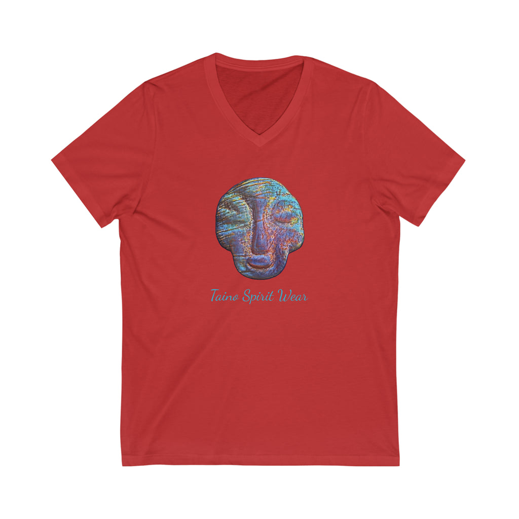 Taino Seashell Artifact Unisex Jersey Short Sleeve V-Neck Tee