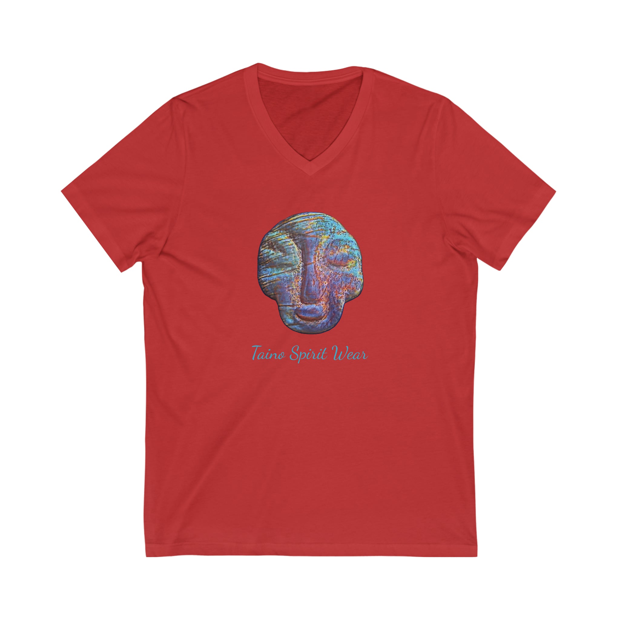 Taino Seashell Artifact Unisex Jersey Short Sleeve V-Neck Tee