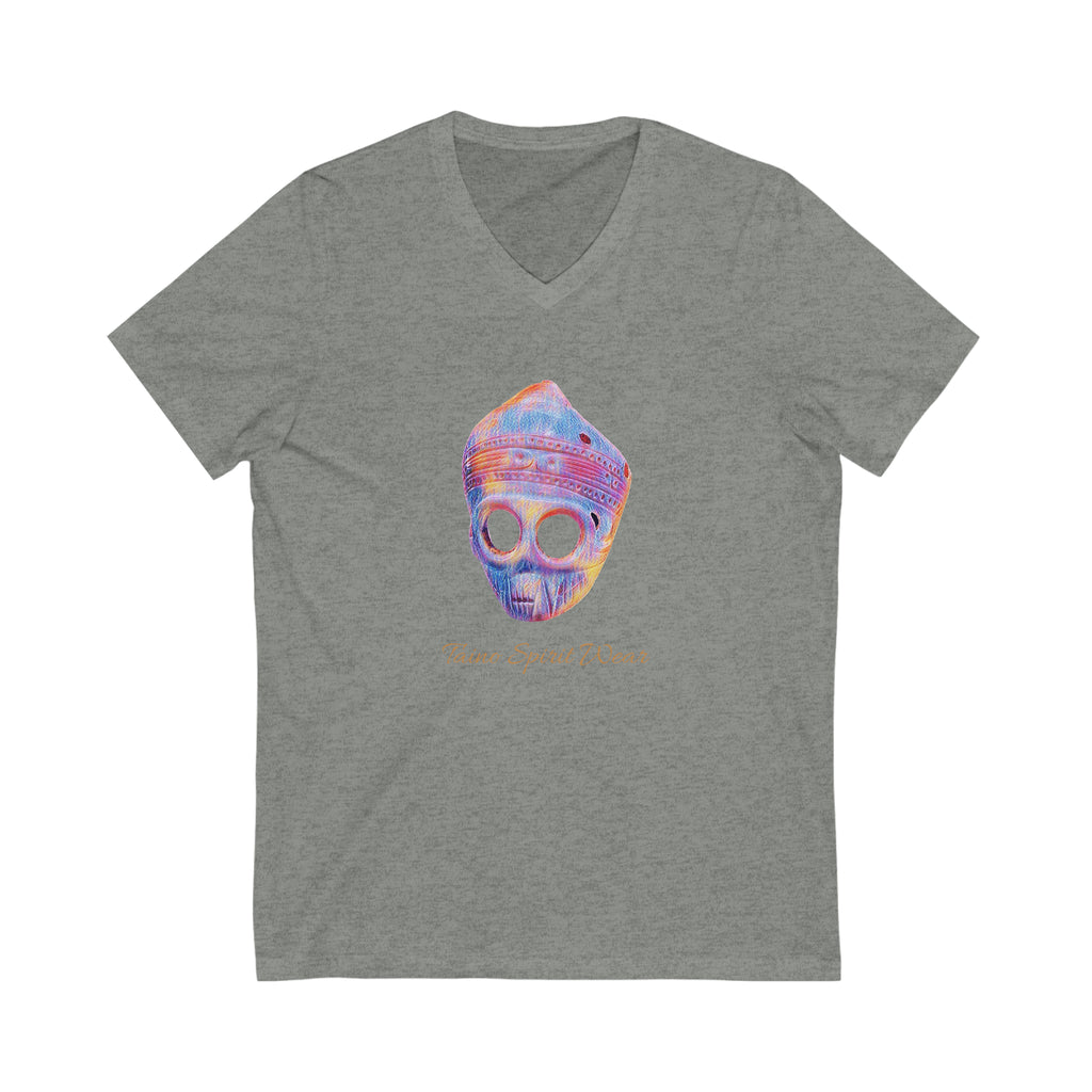 Taino Artifact Unisex Jersey Short Sleeve V-Neck Tee