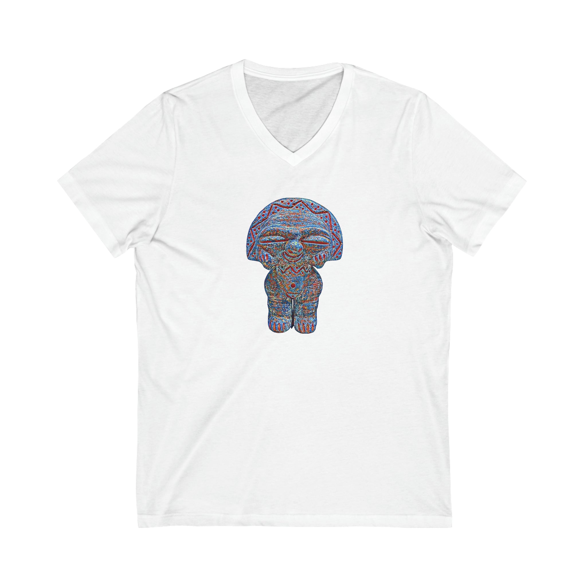 Taino Artifact Unisex Jersey Short Sleeve V-Neck Tee