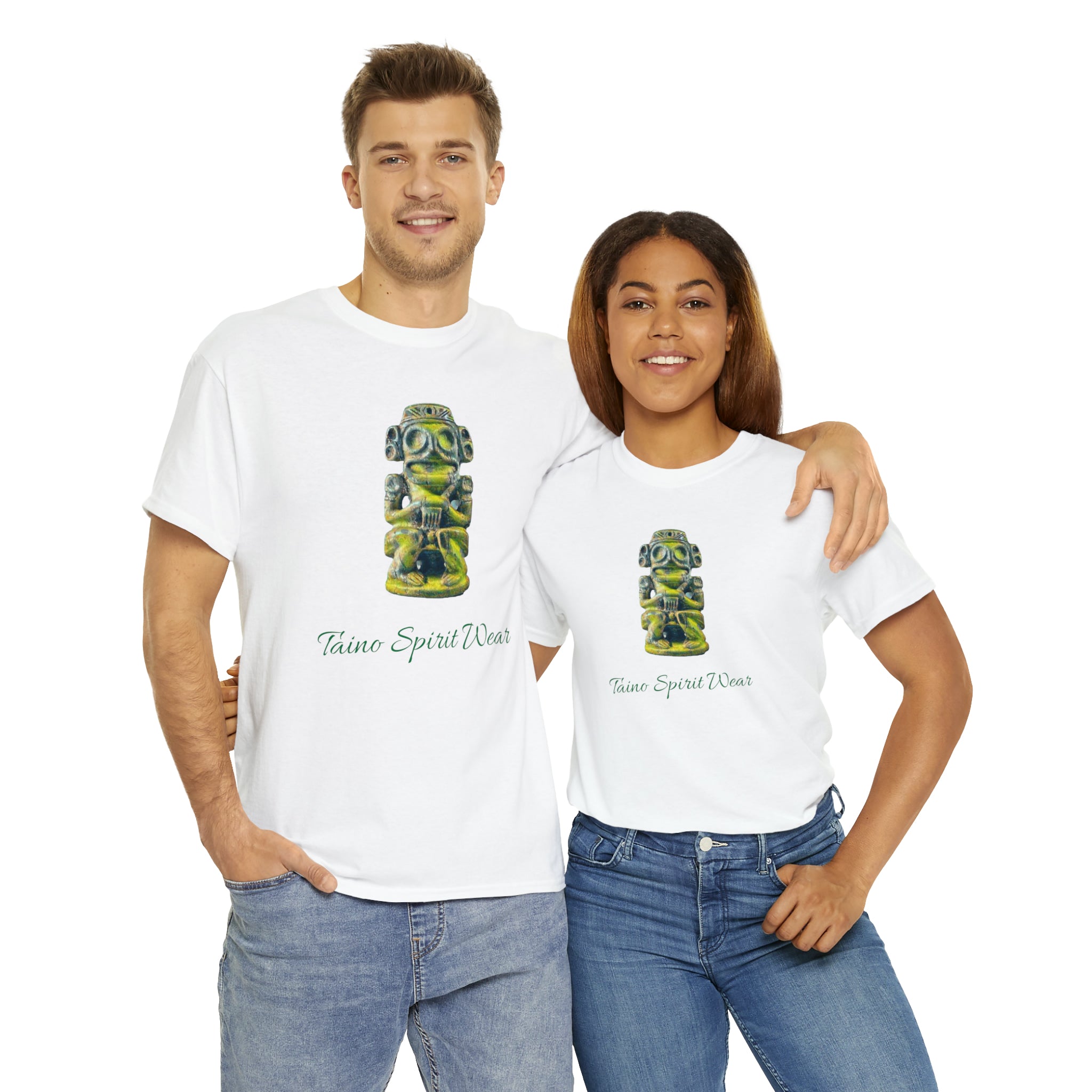 Taino Green Zemi Unisex Heavy Cotton Tee