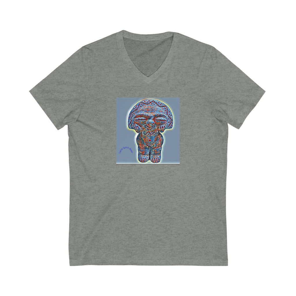 Taino Artifact Patch Unisex Jersey Short Sleeve V-Neck Tee