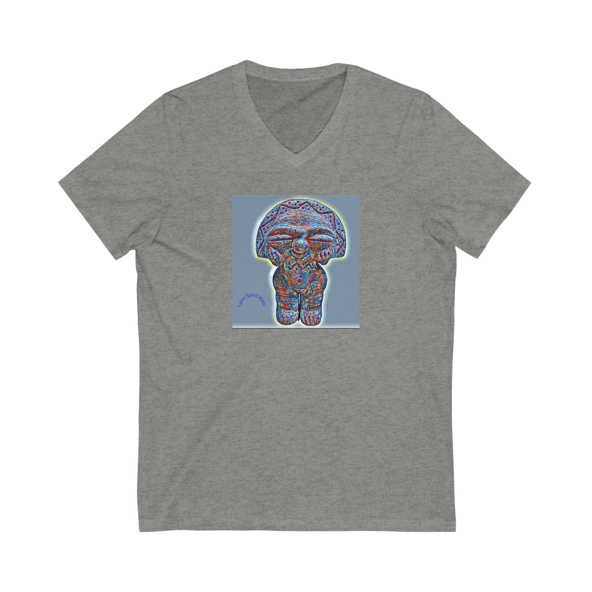 Taino Artifact Patch Unisex Jersey Short Sleeve V-Neck Tee