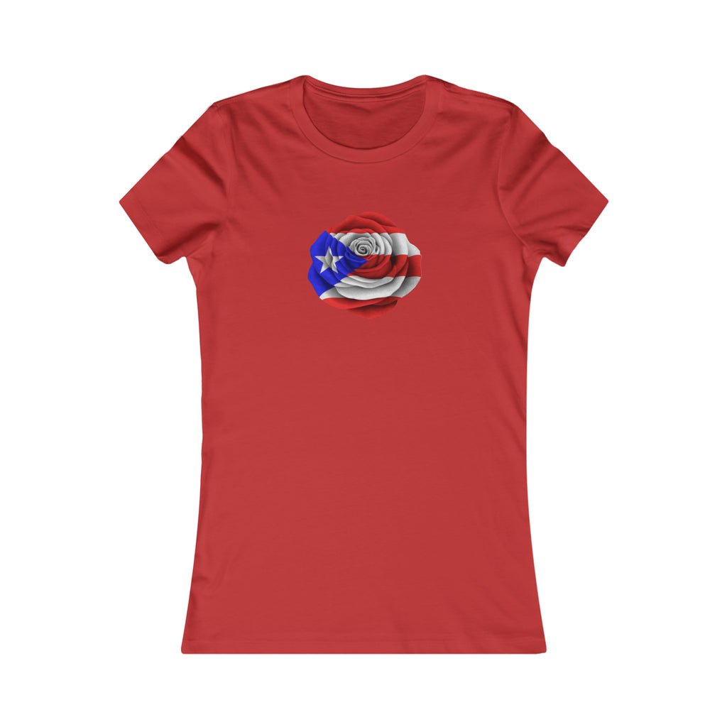 Puerto Rican Flag Rose Women's Favorite Tee