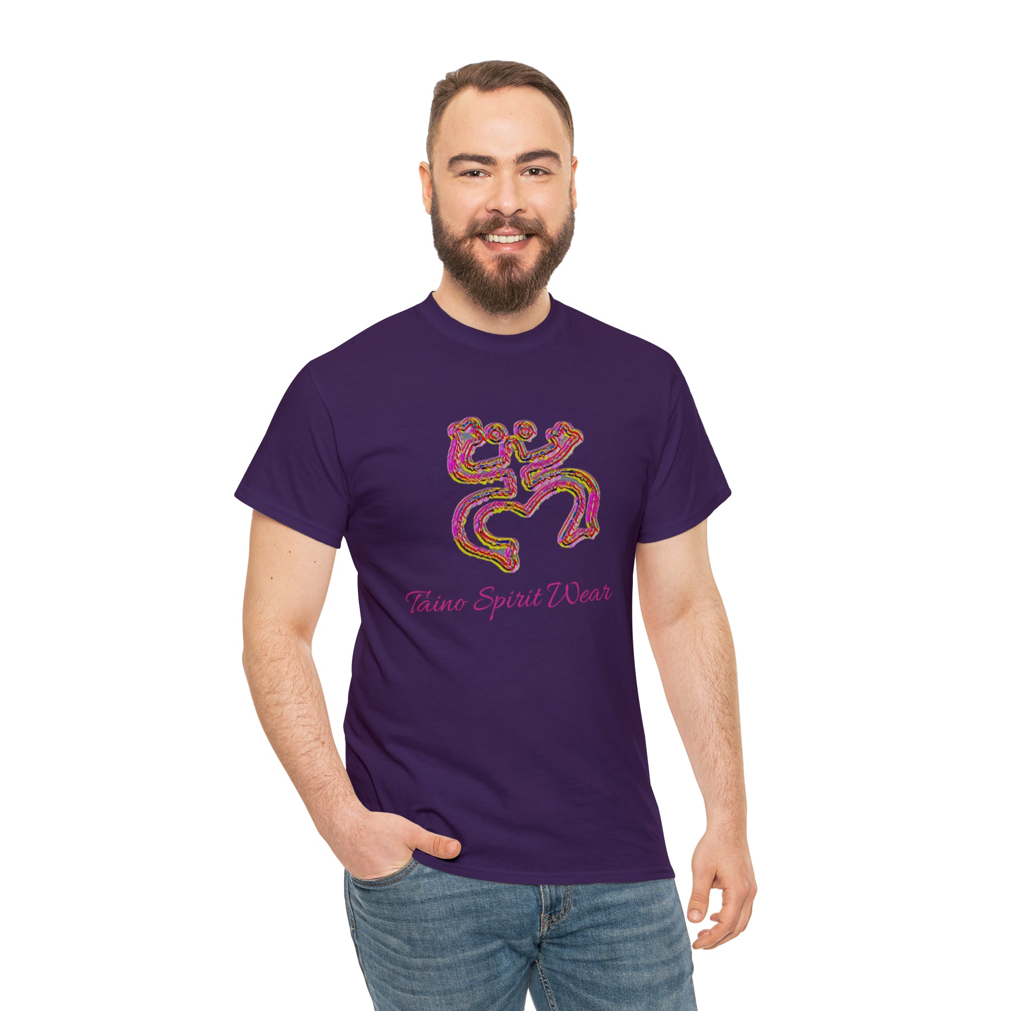 Taino/Puerto Rican Red Coqui Unisex Heavy Cotton Tee