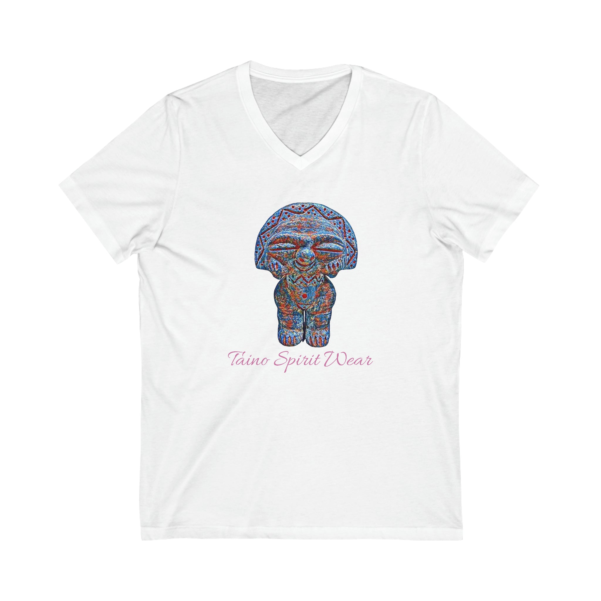 Taino Artifact Unisex Jersey Short Sleeve V-Neck Tee